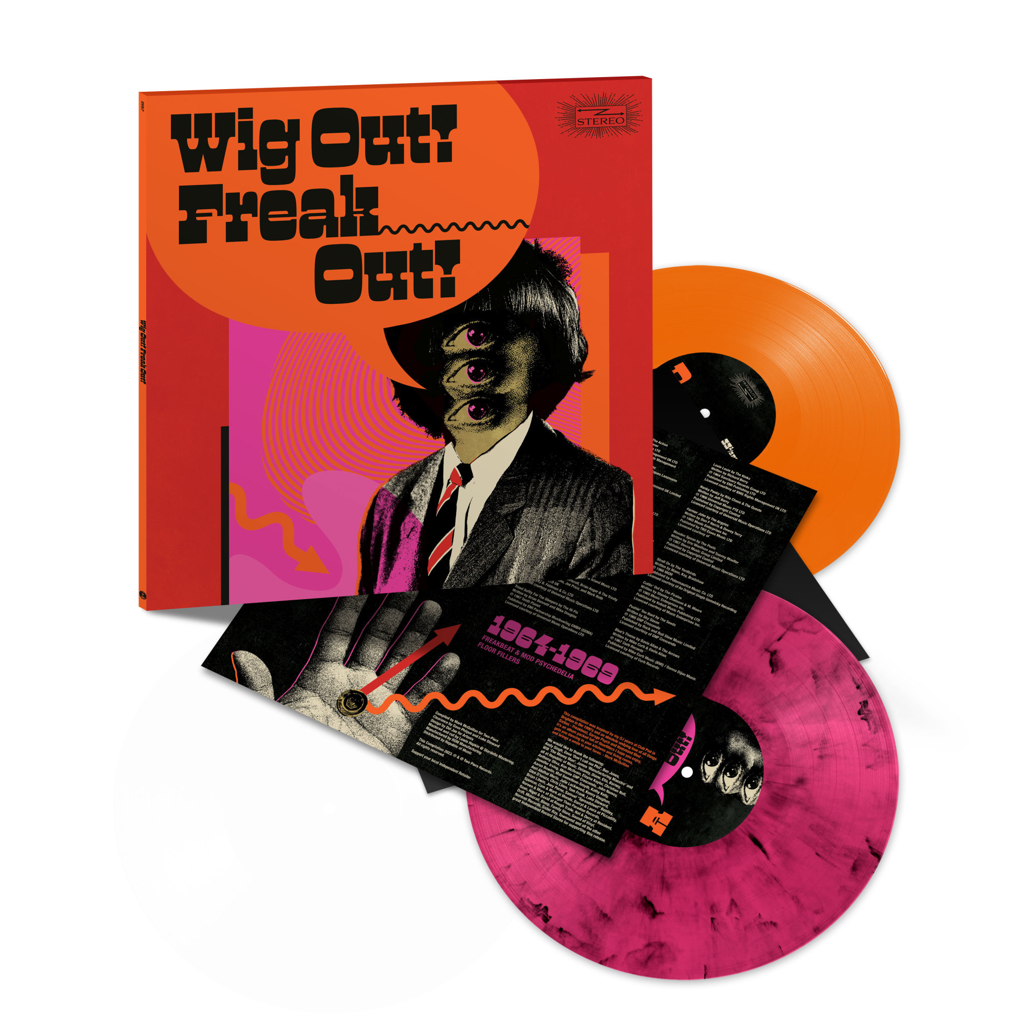 Two-Piers Various - Wig Out! Freak Out! (Freakbeat & Mod Psychedelia Floorfillers 1964-1969) (STP EXCLUSIVE PINK & ORANGE VINYL)