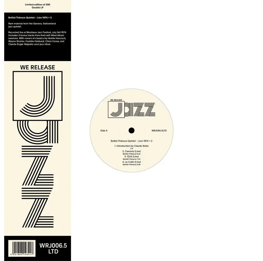 We Release Jazz Boillat Thérace Quintet - Live 1974 + 3