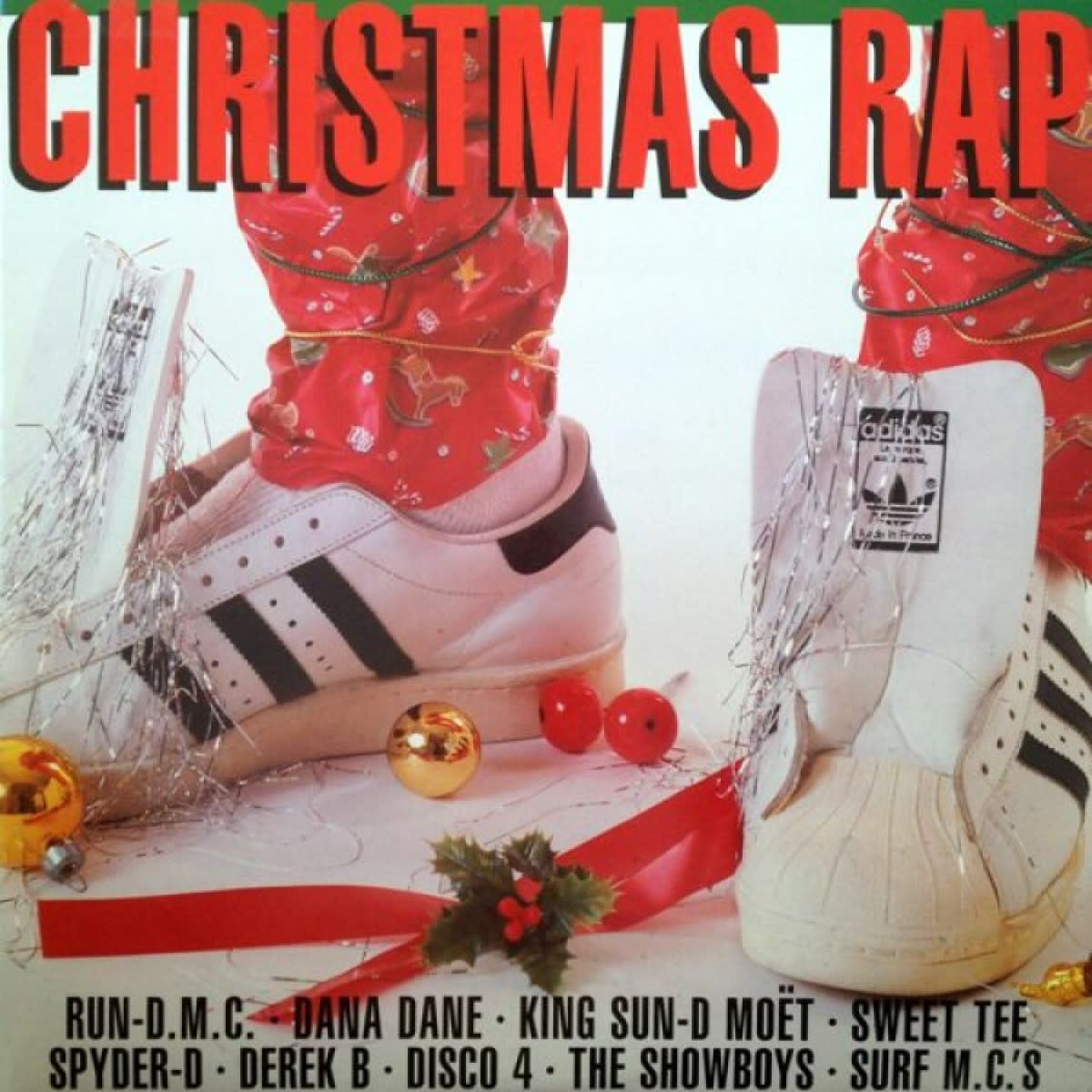 Get On Down Various - Christmas Rap  (Red & White Vinyl)