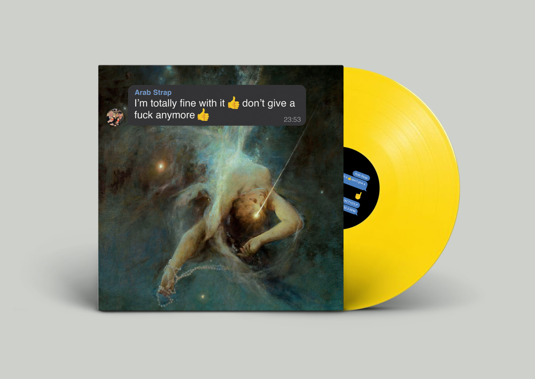 Rock Action SIGNED Arab Strap - I’m totally fine with it, don’t give a fuck anymore (Emoji Yellow Vinyl)