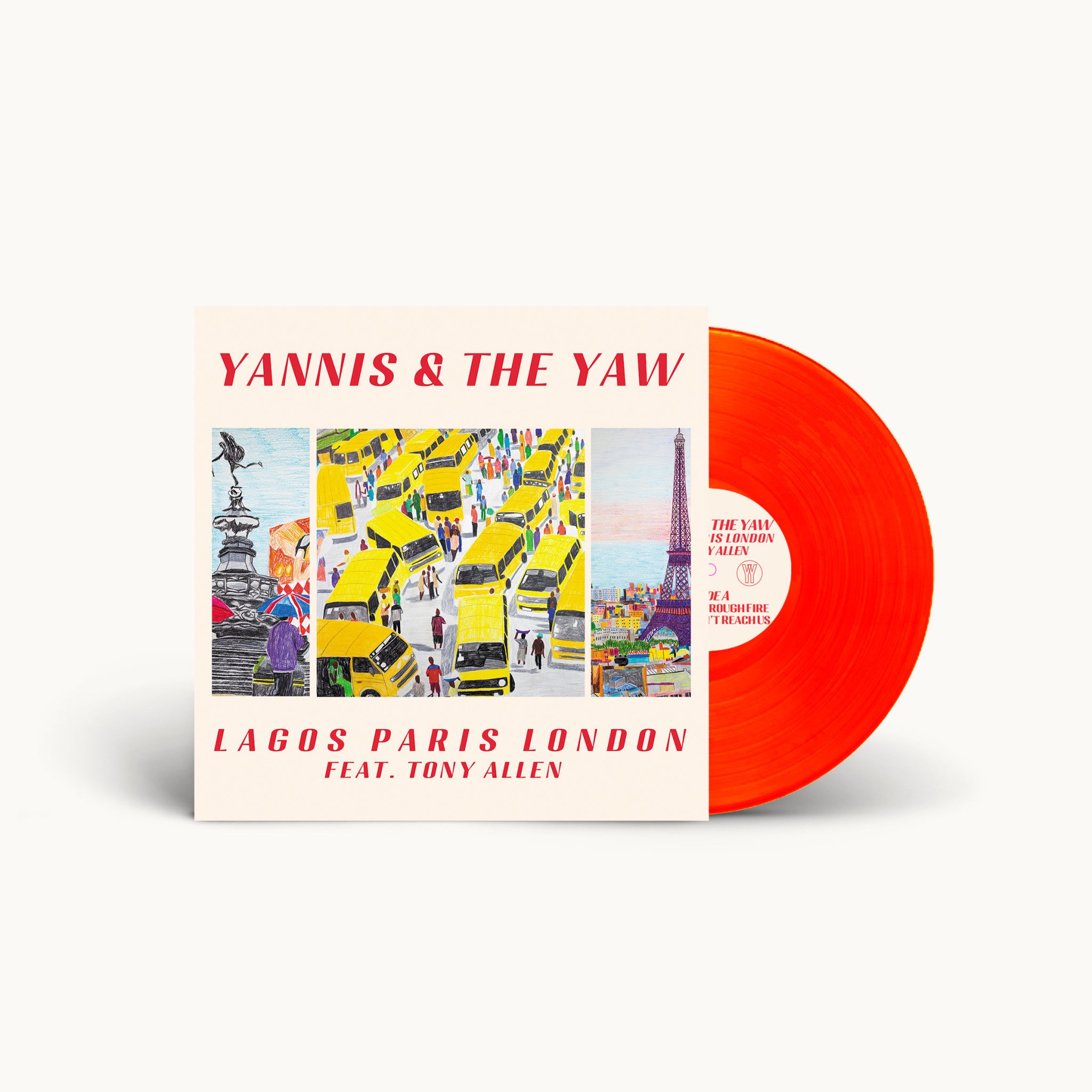 Transgressive Records Yannis & The Yaw feat. Tony Allen - Lagos Paris London (Red Vinyl)