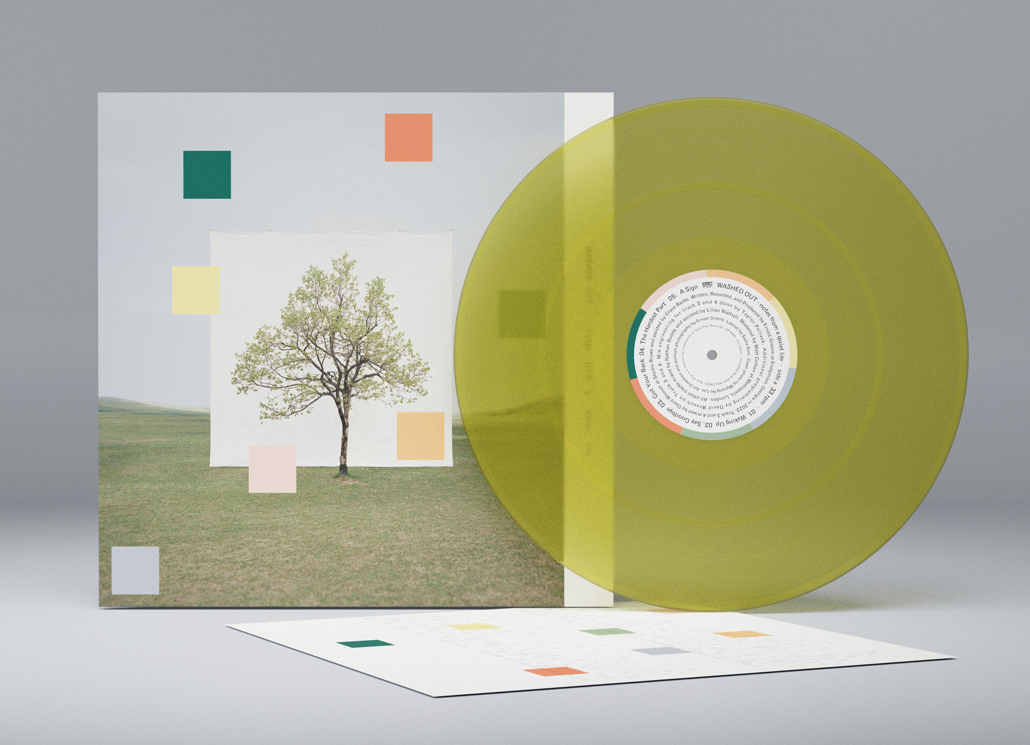Sub Pop Records Washed Out - Notes from a Quiet Life (Yellowy  Green Vinyl)