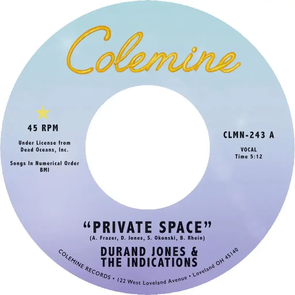 Colemine Records Durand Jones & The Indications - Private Space / Sea of Love