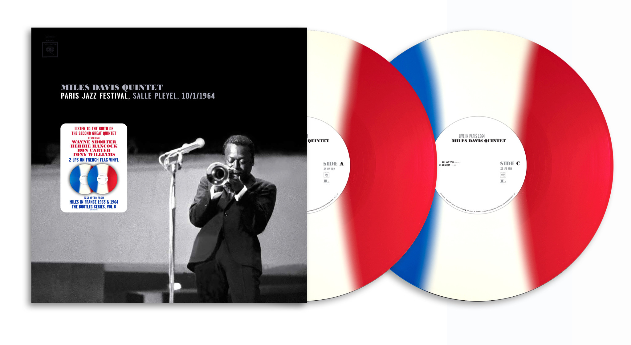 Sony Music Entertainment Miles Davis - Paris Jazz Festival, Salle Pleyel 10/1/1964 (Tricolour Vinyl)