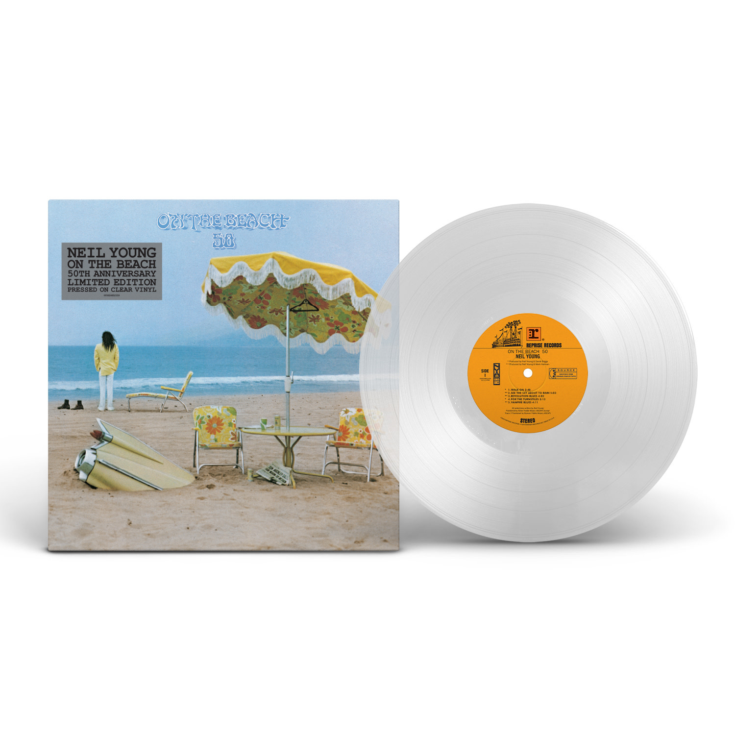 Reprise Records Neil Young - On The Beach (50th Anniversary Clear Vinyl)