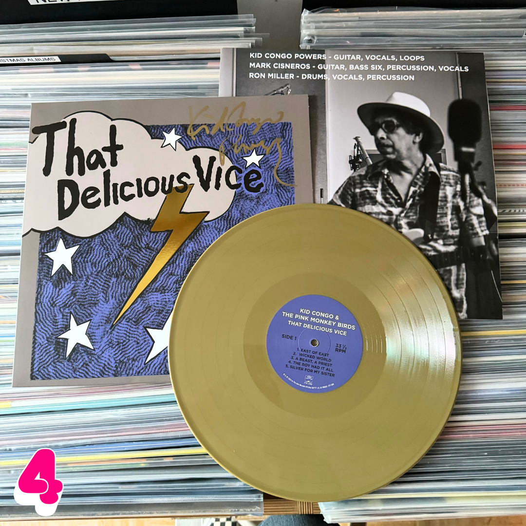 In The Red Records SIGNED Kid Congo & The Pink Monkey Birds - That Delicious Vice (Gold Vinyl)