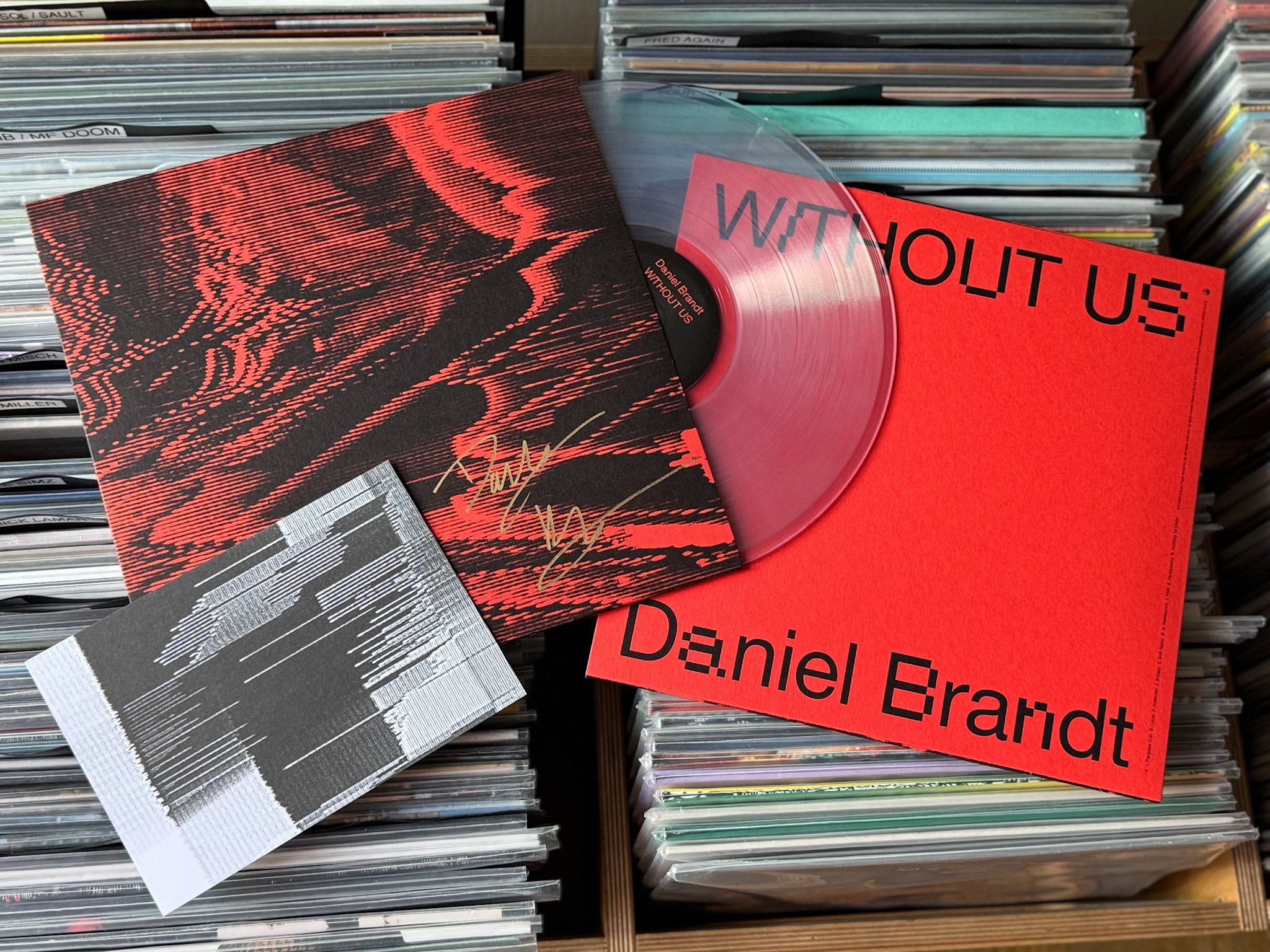 Erased Tapes SIGNED Daniel Brandt - Without Us (Clear Vinyl) + POSTCARD
