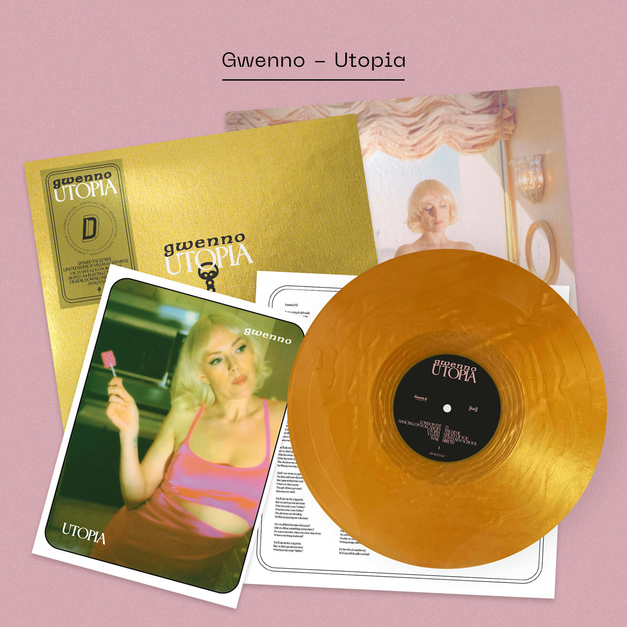 Heavenly Recordings SIGNED Gwenno - Utopia (Dinked Edition)