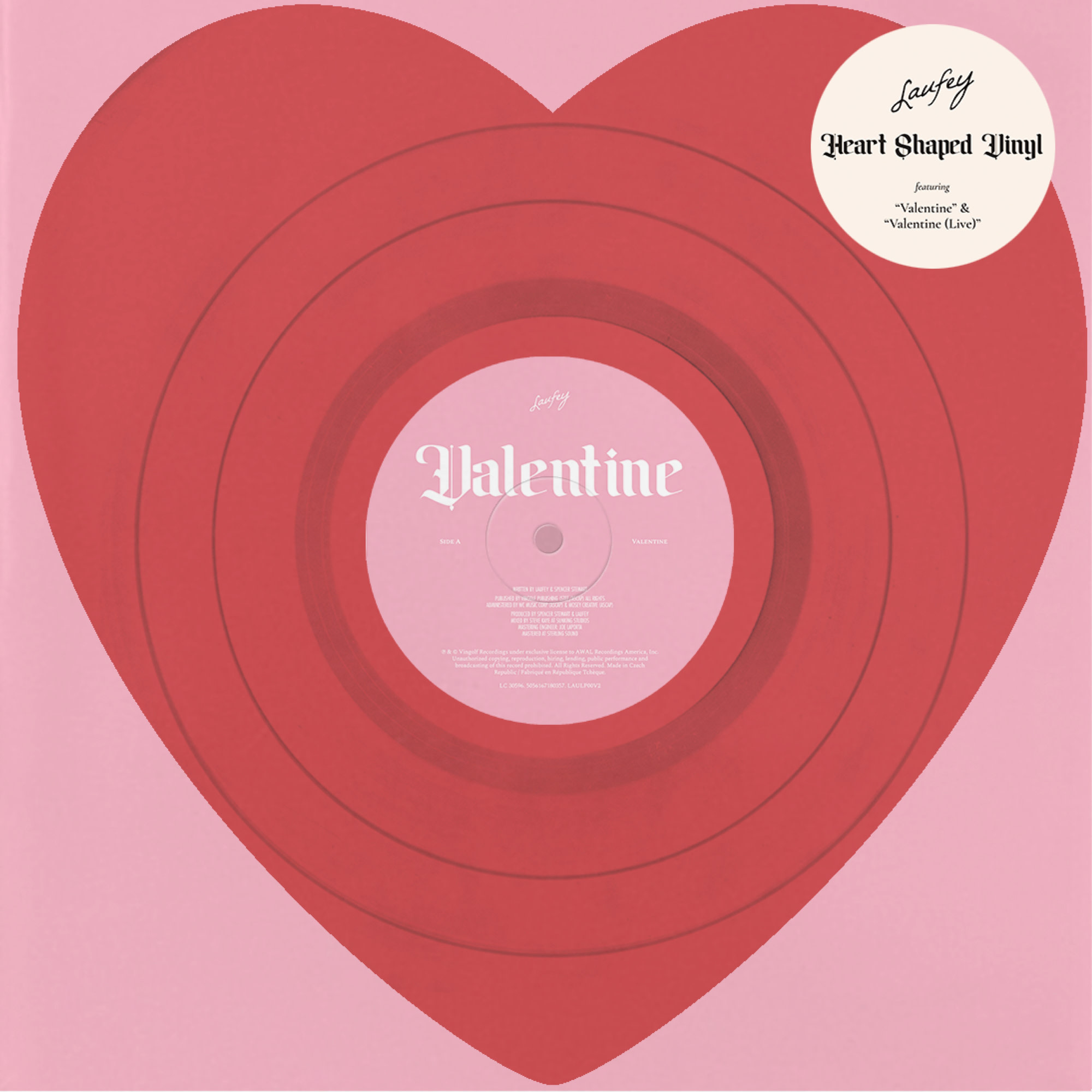 Laufey - Valentine (Heart Shaped Red Vinyl)