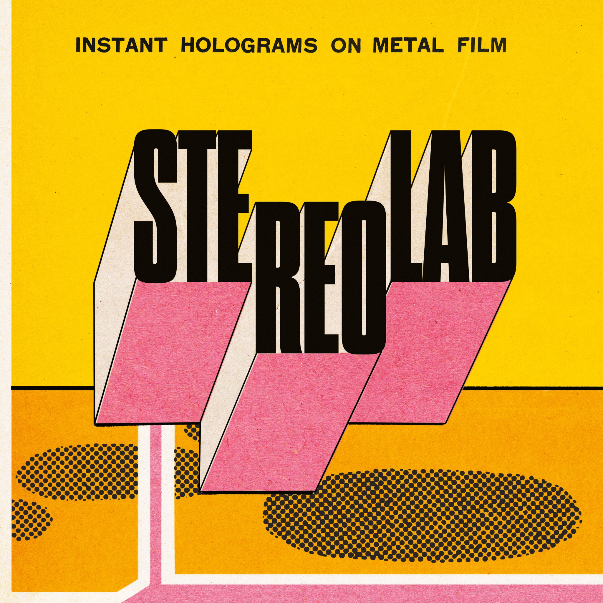 Duophonic Stereolab - Instant Holograms On Metal Film + PRINT, STICKER & BADGE