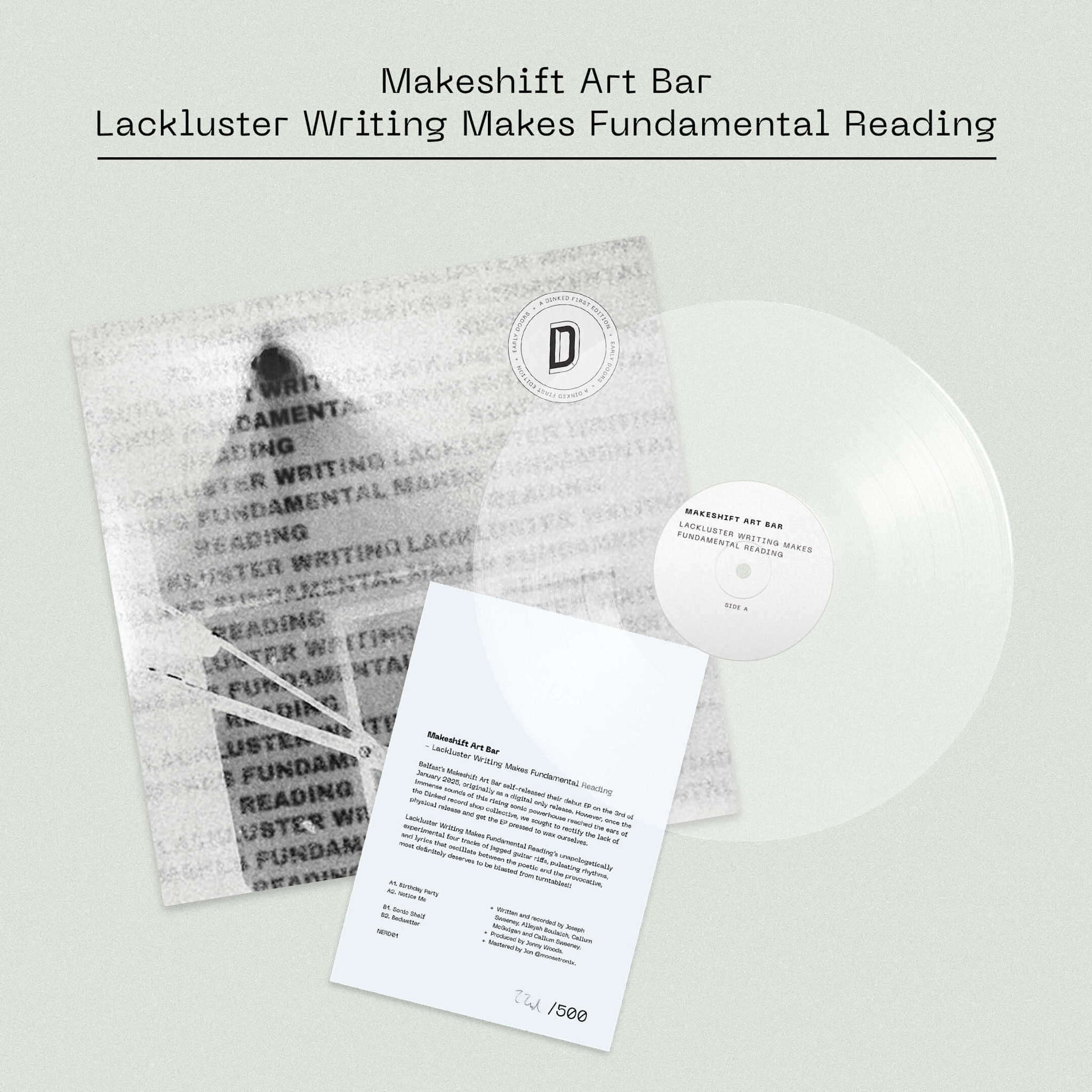 Makeshift Art Bar - Lackluster Writing Makes Fundamental Reading (Dinked Edition)