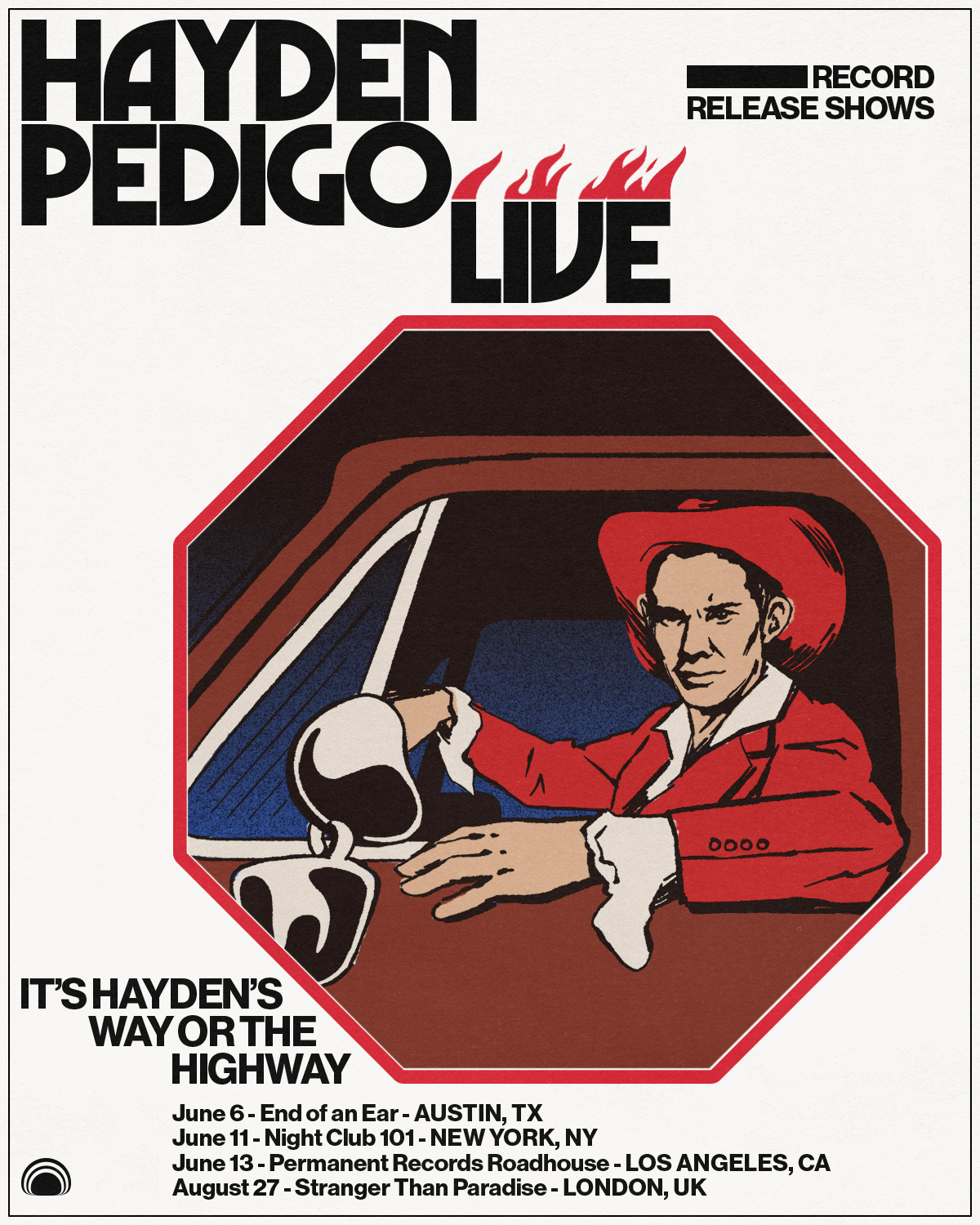 EVENT: HAYDEN PEDIGO - I'LL BE WAVING AS YOU DRIVE AWAY [Wed, 27th August] 