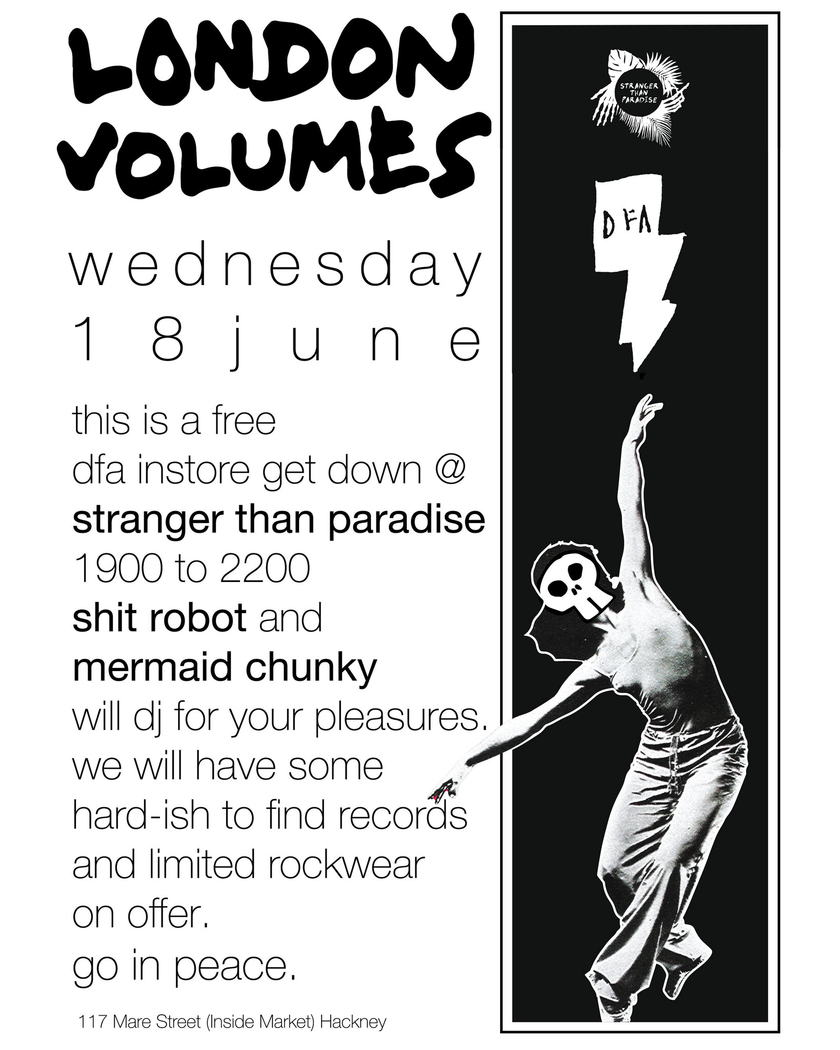 EVENT: DFA RECORDS DJs @ STRANGER THAN PARADISE [WED, 18TH JUNE - FREE ENTRY]