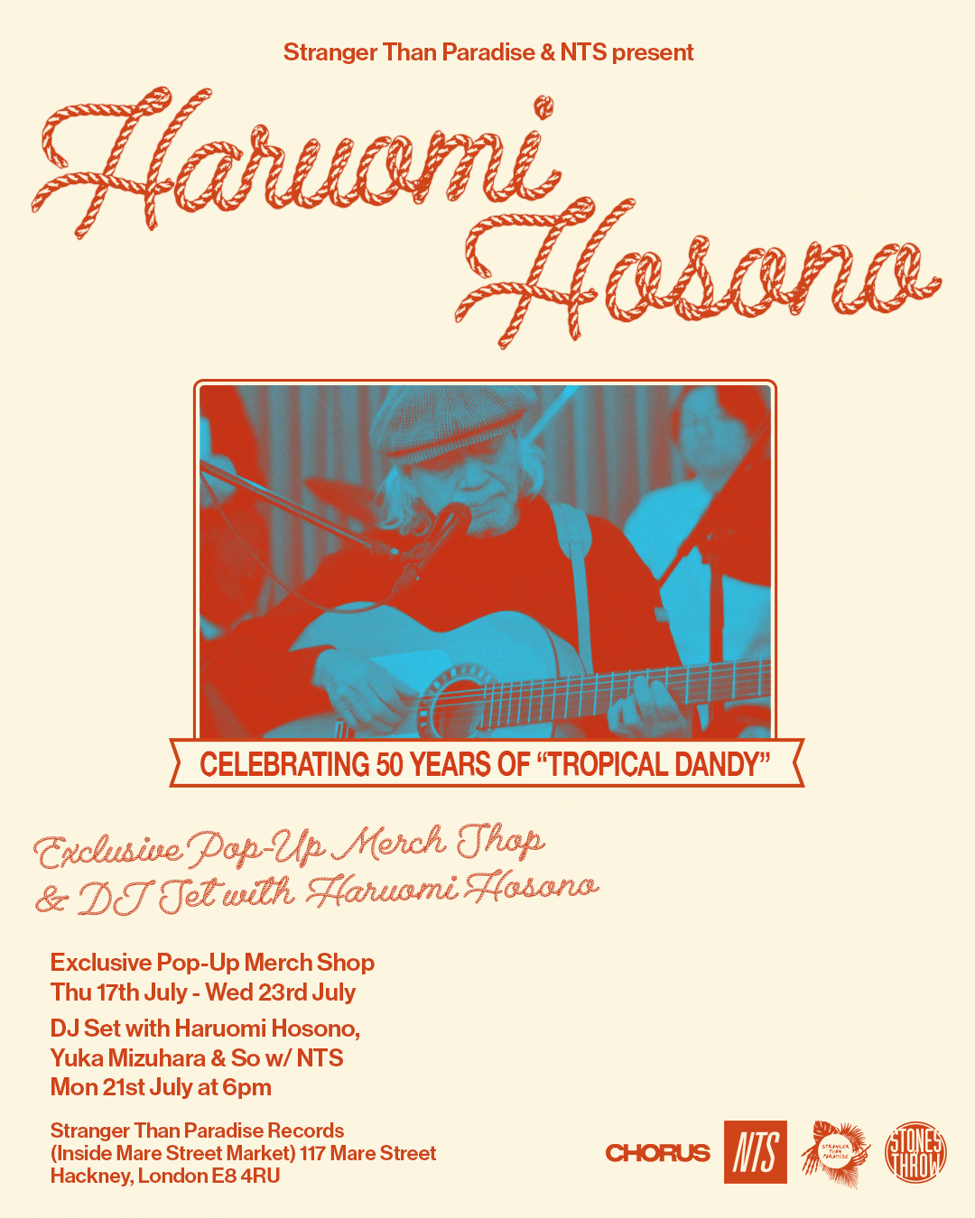 EVENT: CELEBRATING 50 YEARS OF HARUOMI HOSONO'S CULT CLASSIC "TROPICAL DANDY"