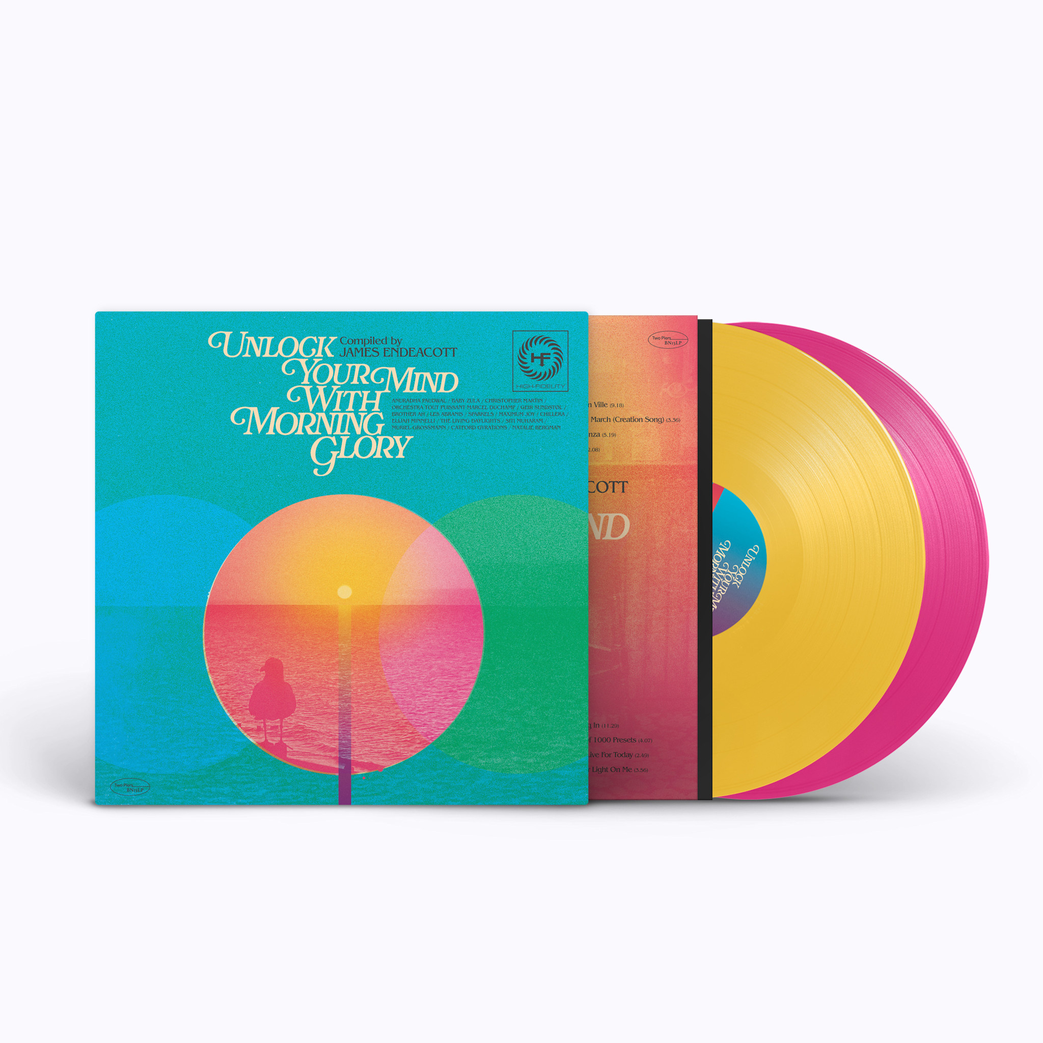 Two-Piers Various - Unlock Your Mind With Morning Glory: Compiled by James Endeacott (Deluxe Sunrise Yellow & Dawnbreak Pink Vinyl)