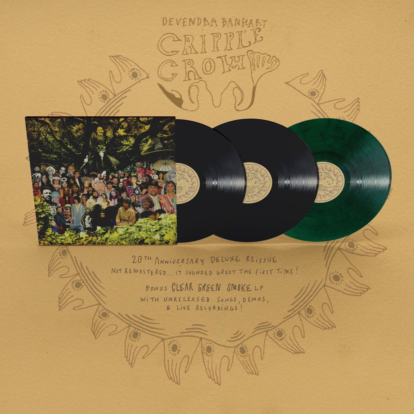 HEAVY FLOWERS Devendra Banhart - Cripple Crow (20th Anniversary Deluxe Edition) (Black / Green 3LP)