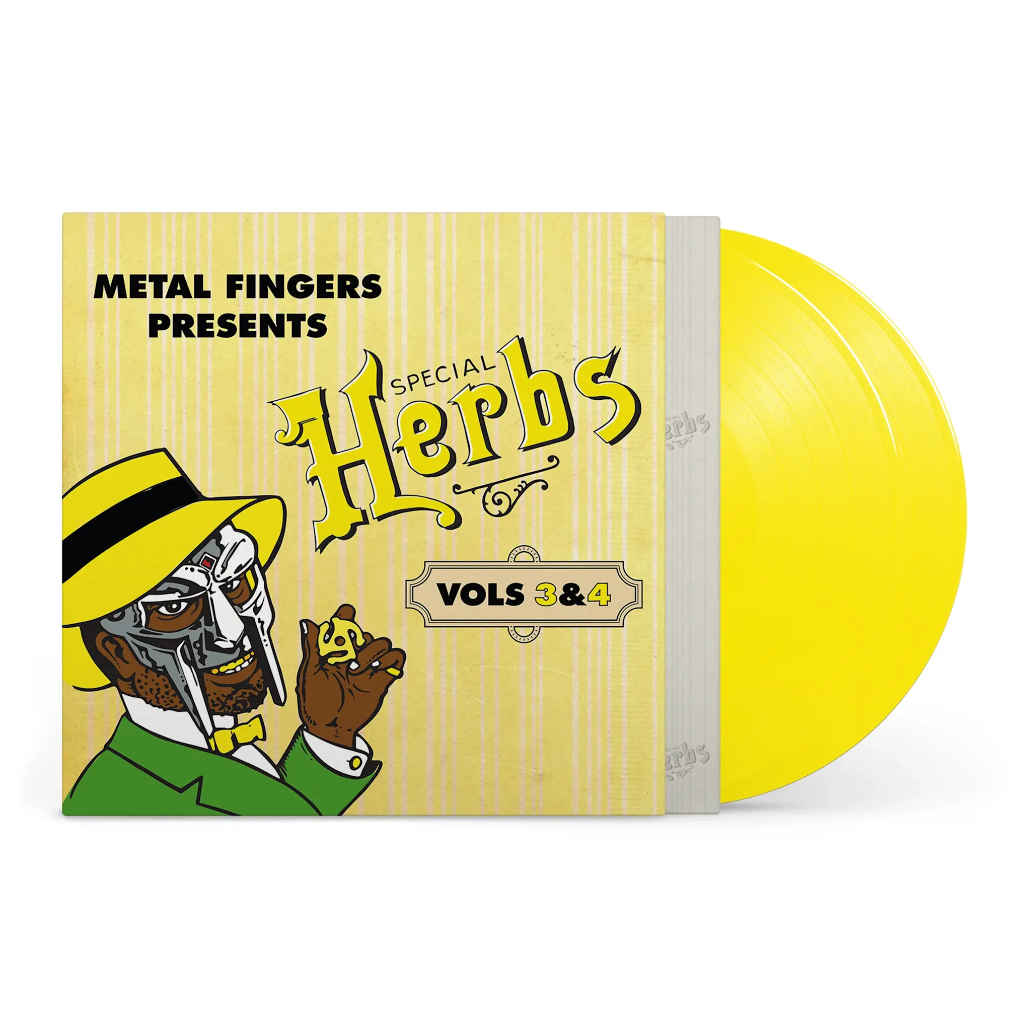 Rhymesayers MF DOOM - Metal Fingers Presents: Special Herbs Vol. 3 & 4 (Lemon Yellow Vinyl)