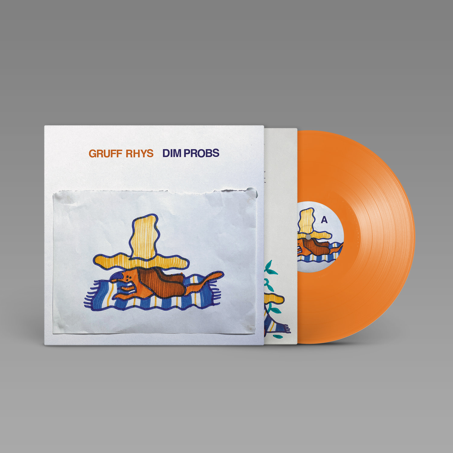 Rock Action Gruff Rhys - Dim Probs (Orange Vinyl) + SIGNED PRINT