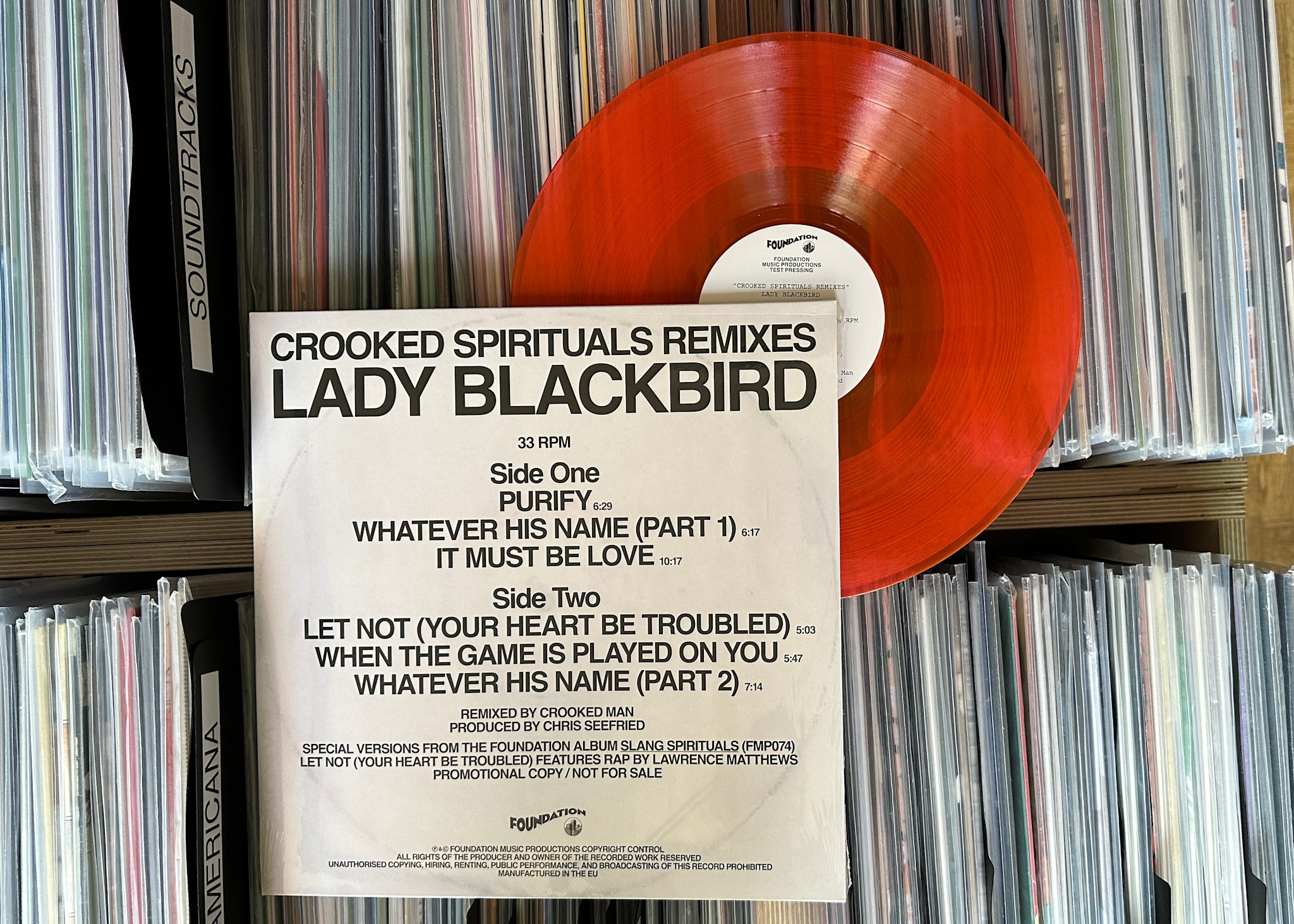 Foundation Music Productions Lady Blackbird vs Crooked Man - Crooked Spirituals (Orange Translucent Vinyl)