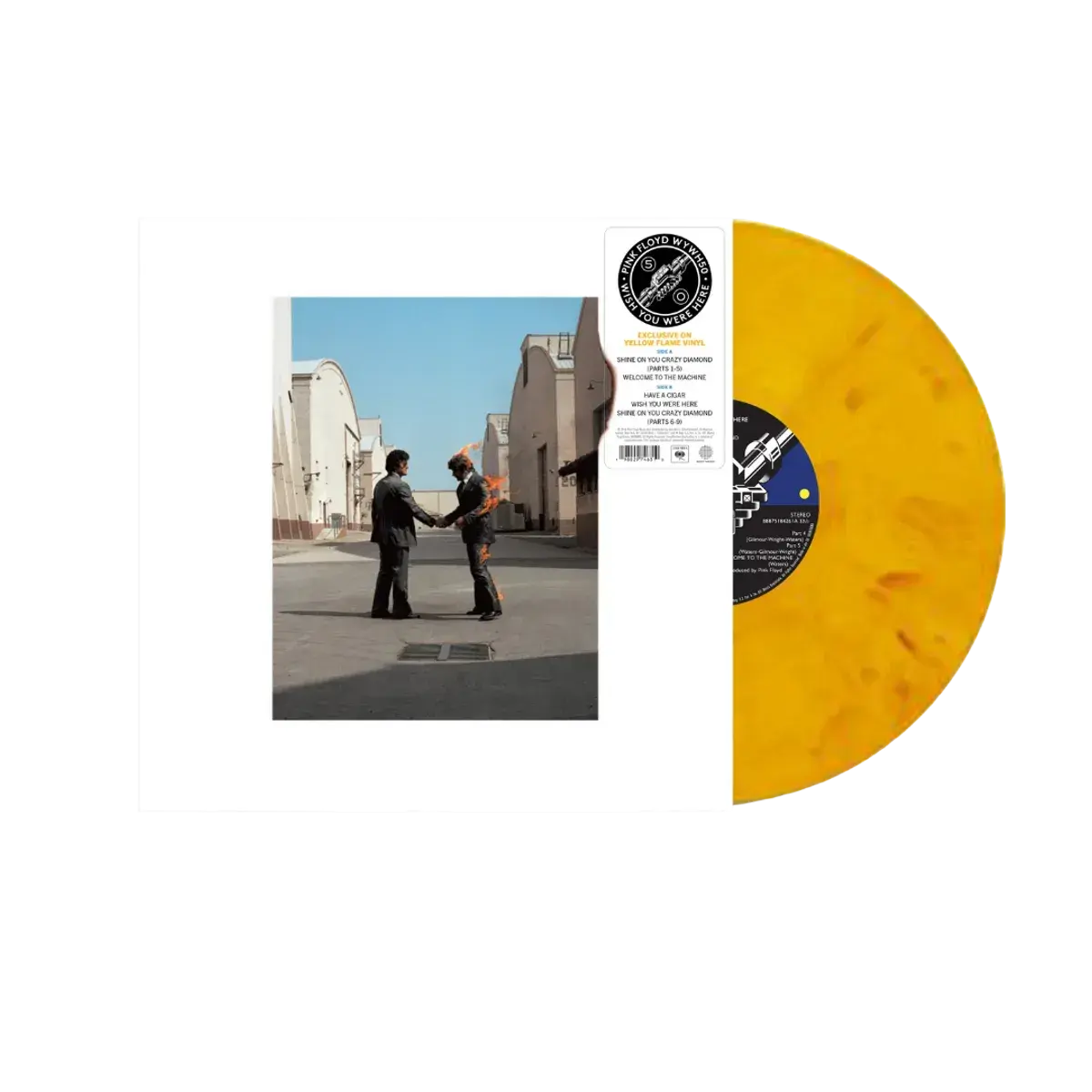 CMG Pink Floyd - Wish You Were Here: 50th Anniversary (Yellow Flame Vinyl)