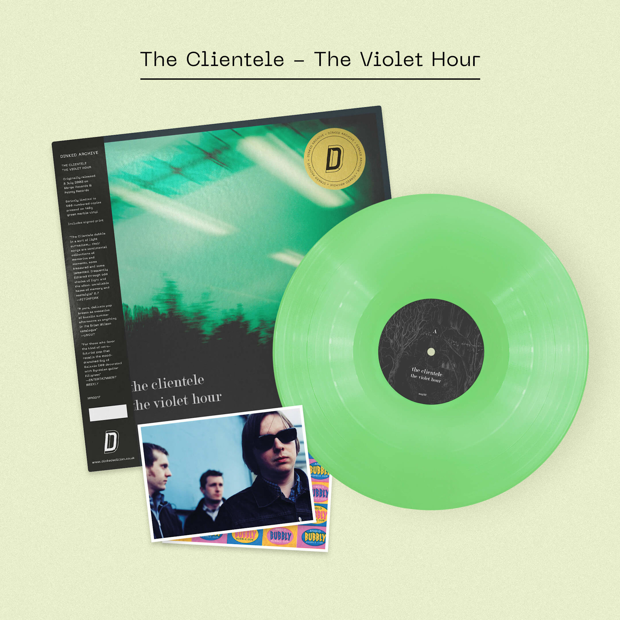 Merge Records SIGNED The Clientele - The Violet Hour (Opaque Green Vinyl) (Dinked Edition)