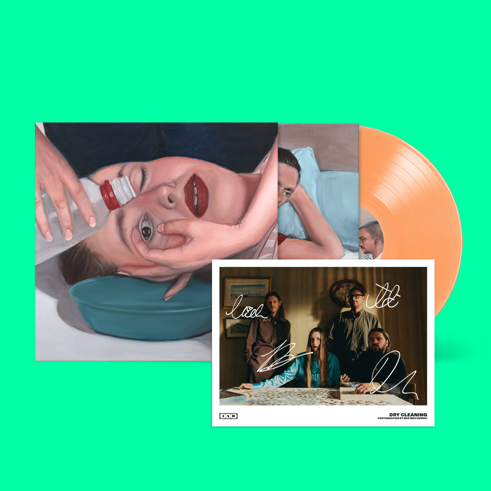 4AD Dry Cleaning - Secret Love (Apricot Vinyl) + SIGNED PRINT