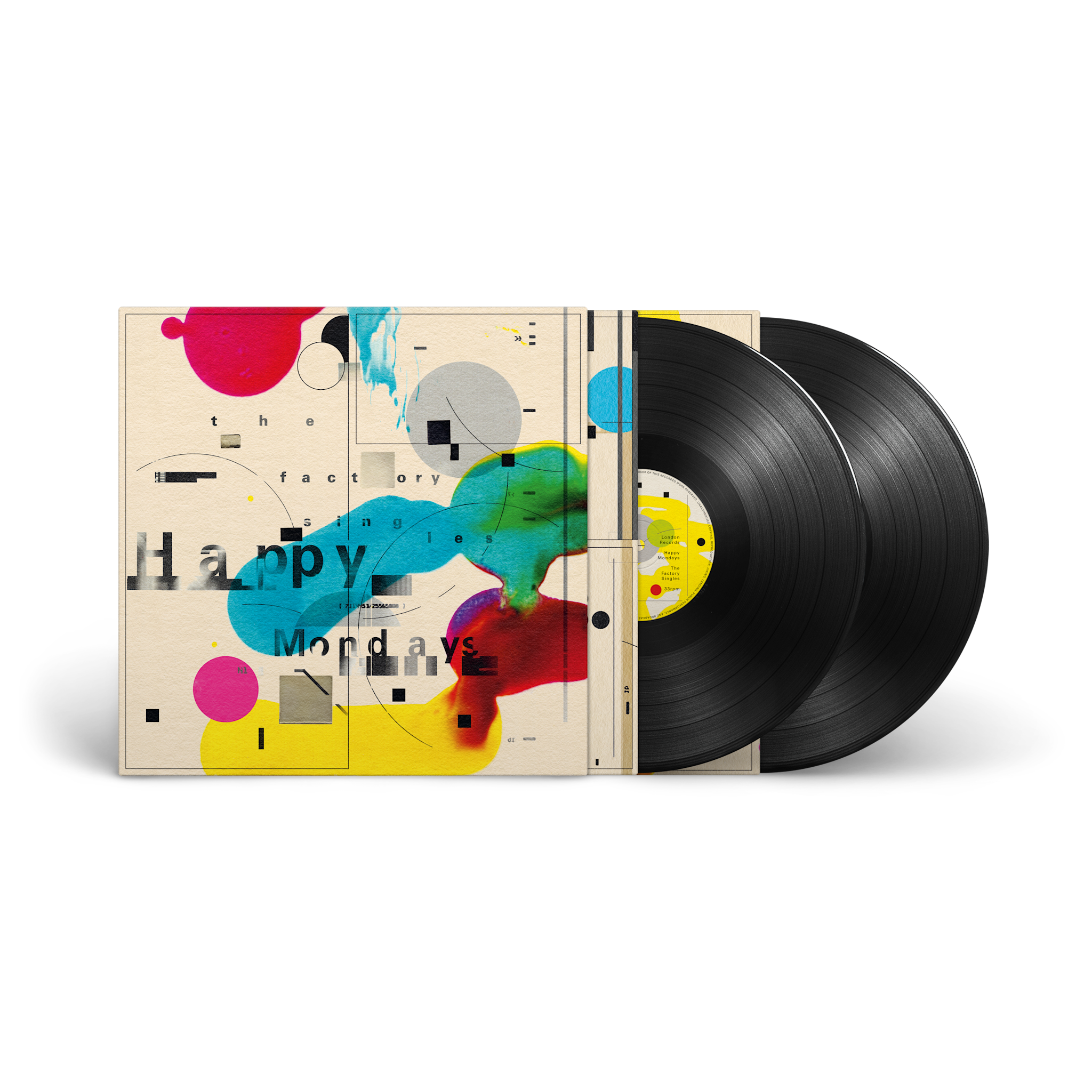 London Records Happy Mondays - The Factory Singles + SIGNED ART PRINT