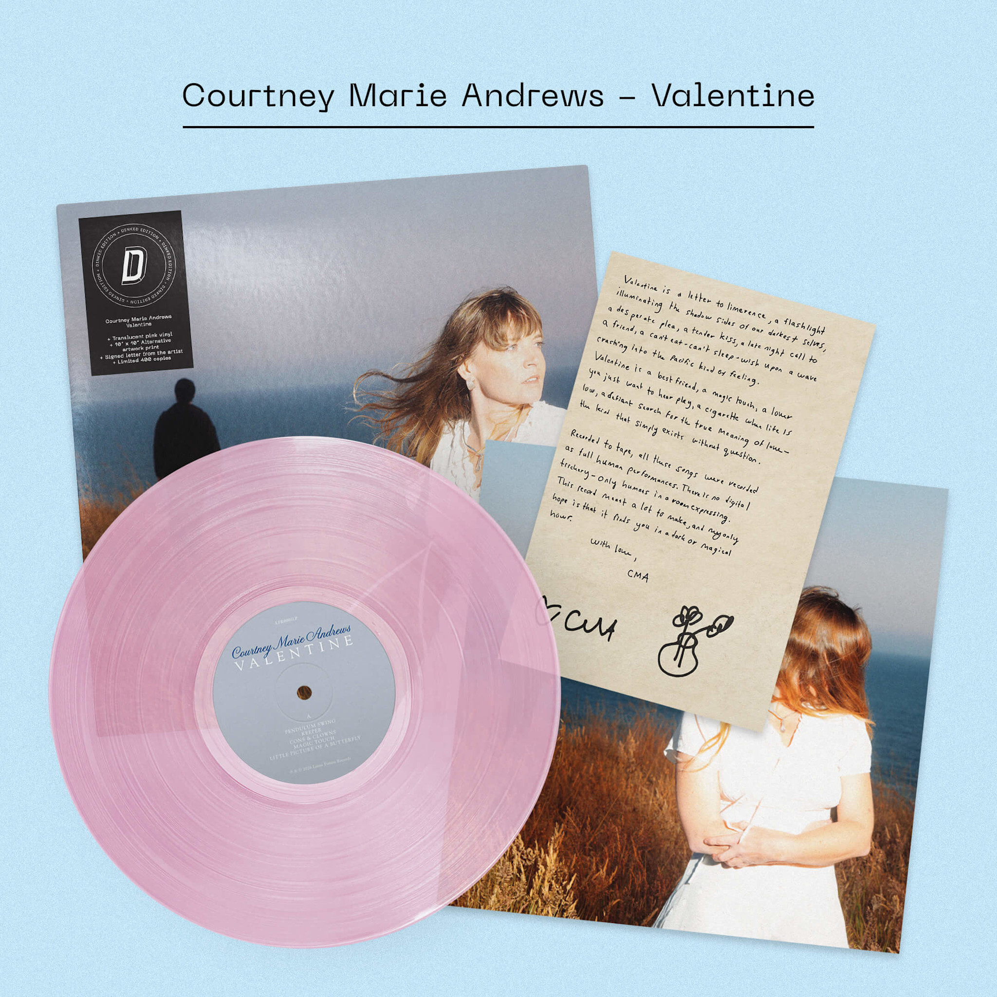 Thirty Tigers SIGNED Courtney Marie Andrews - Valentine (Dinked Edition)