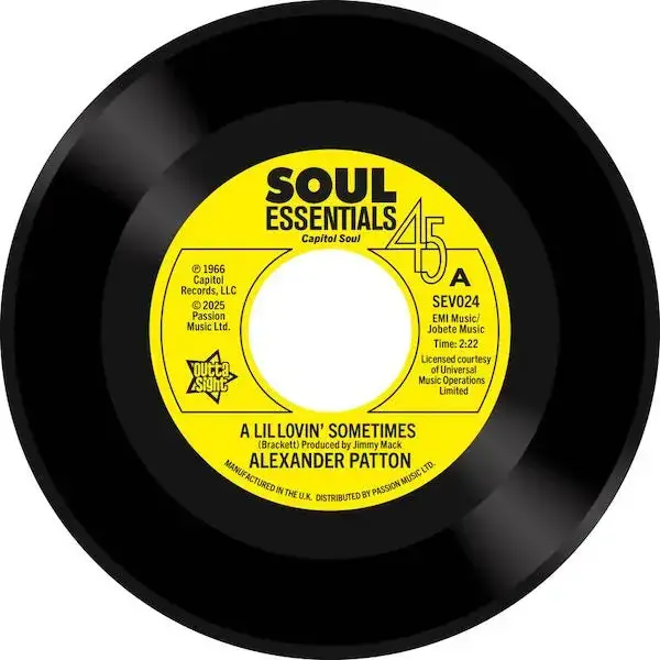 Outta Sight Alexander Patton - A Lil Lovin' Sometimes / True Love