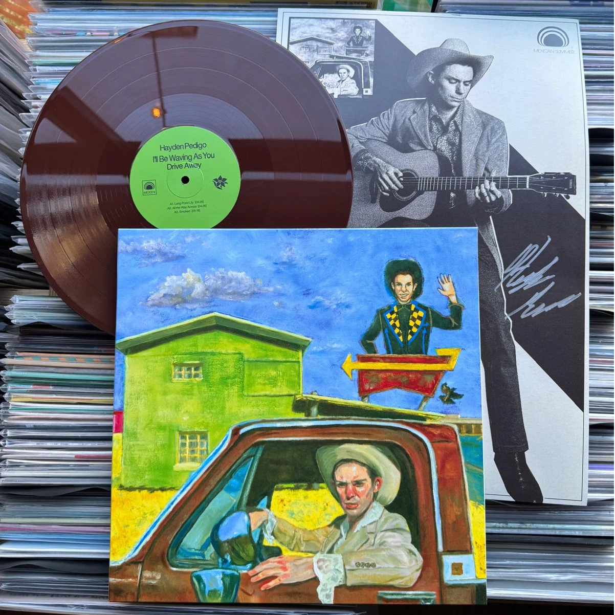Mexican Summer SIGNED Hayden Pedigo - I'll Be Waving As You Drive Away (Brown Vinyl) w/POSTER [AOTY25]