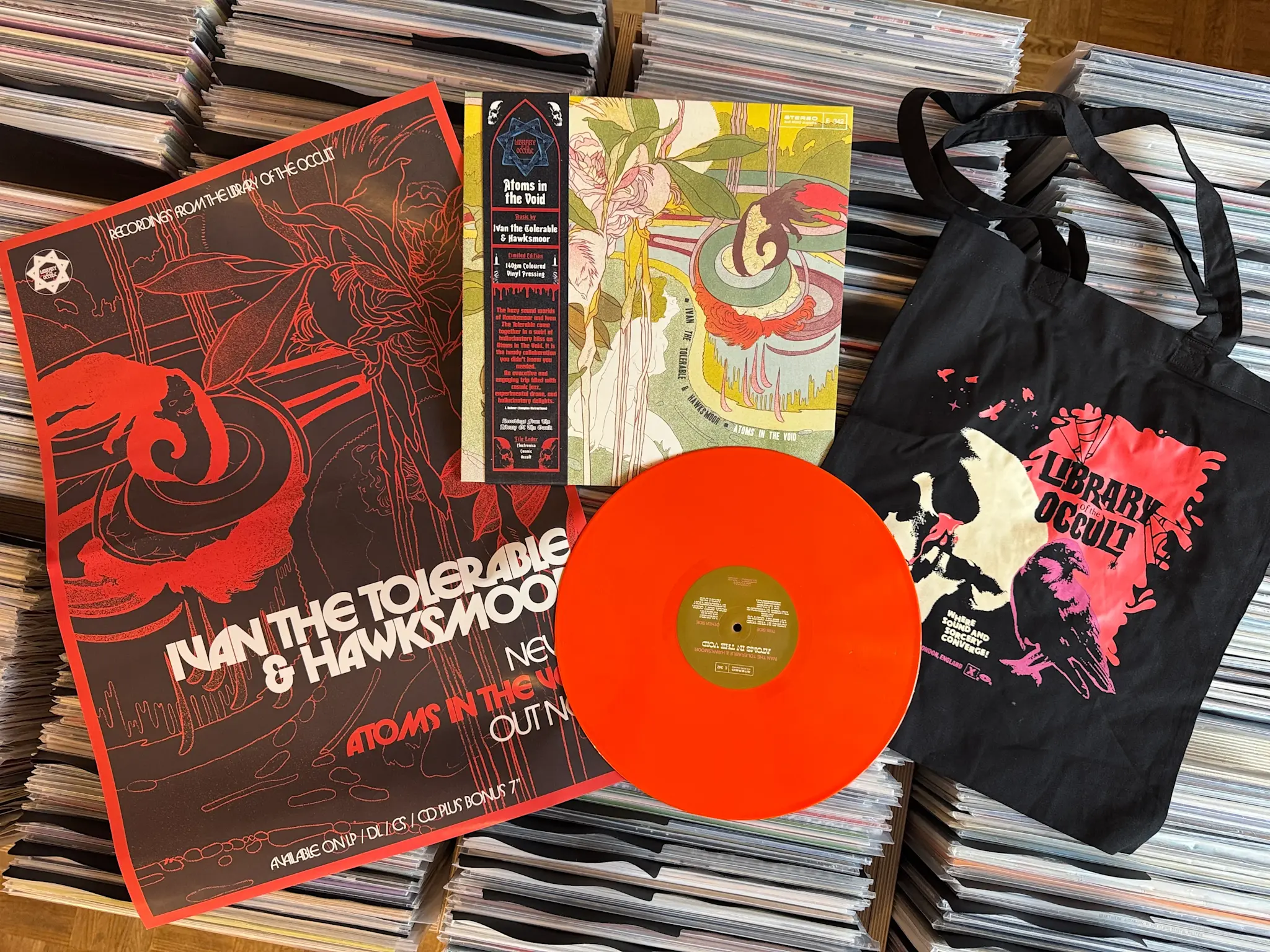 Library Of The Occult Ivan the Tolerable & Hawksmoor - Atoms In The Void (Red Vinyl) + POSTER & TOTE BAG [AOTY25]