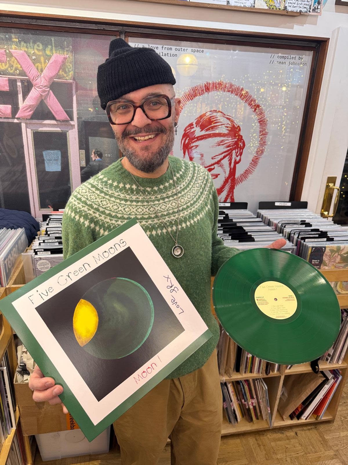 Pamela Records SIGNED Five Green Moons (Justin Robertson) - Moon 1