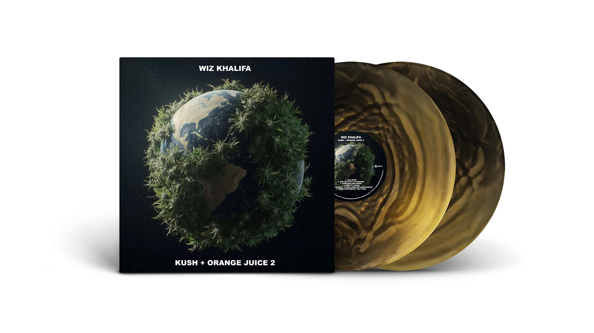 BMG Wiz Khalifa - Kush + Orange Juice 2 (Black & Gold Vinyl)