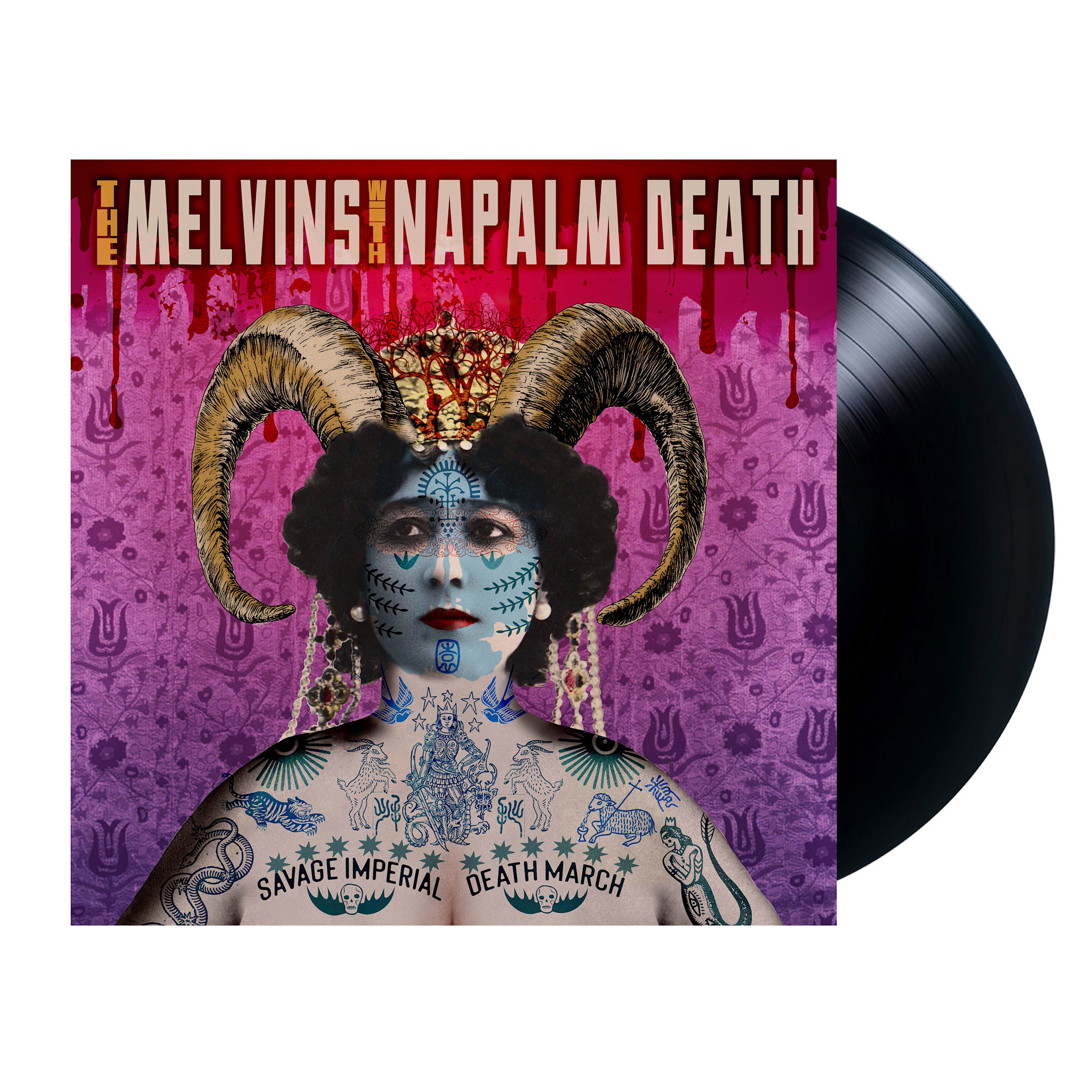 Ipecac Recordings Melvins with Napalm Death - Savage Imperial Death March + SIGNED TEST PRESSING COMPETITION