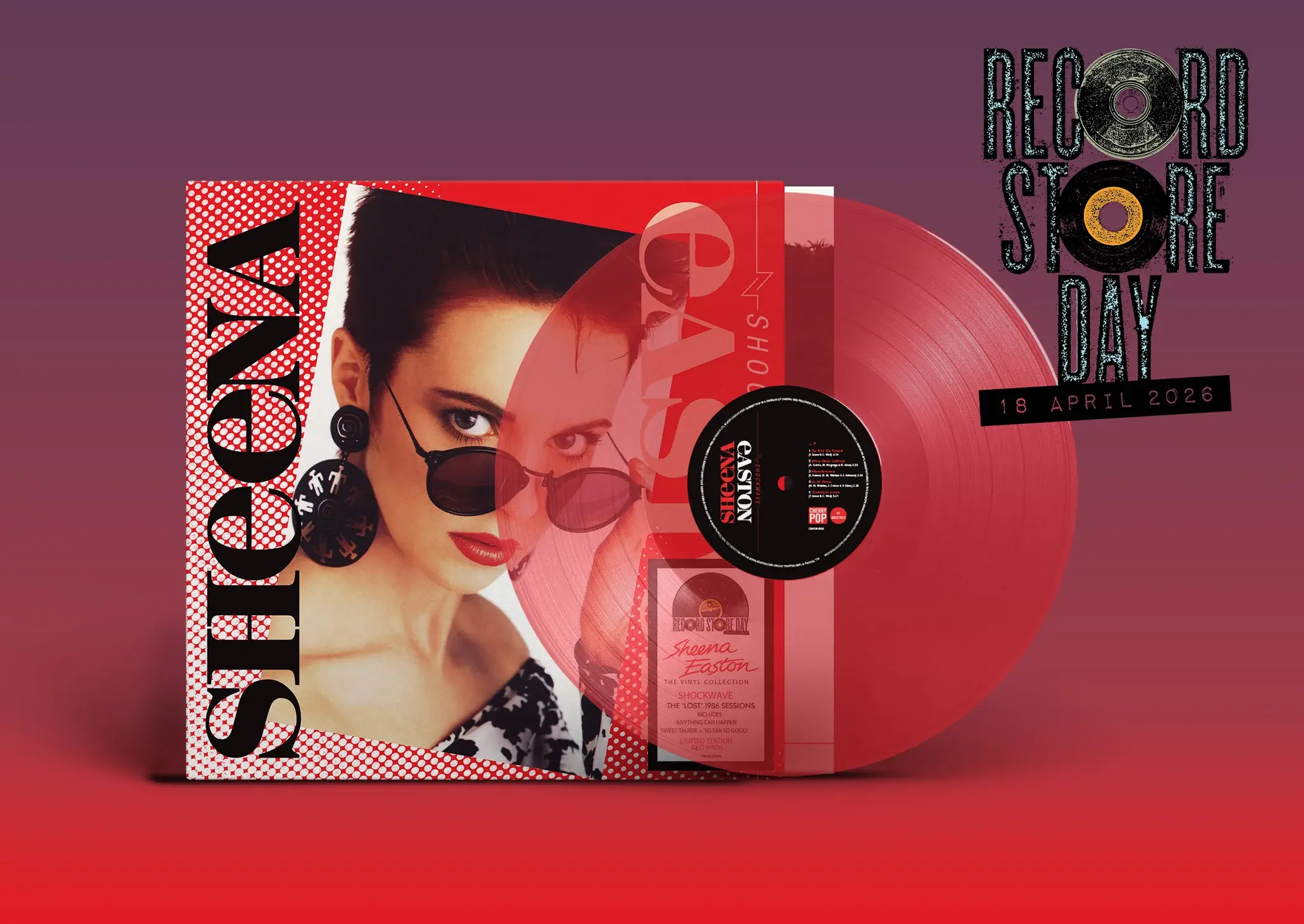 Cherry Pop Sheena Easton - Shockwave (Red Vinyl) [RSD26]
