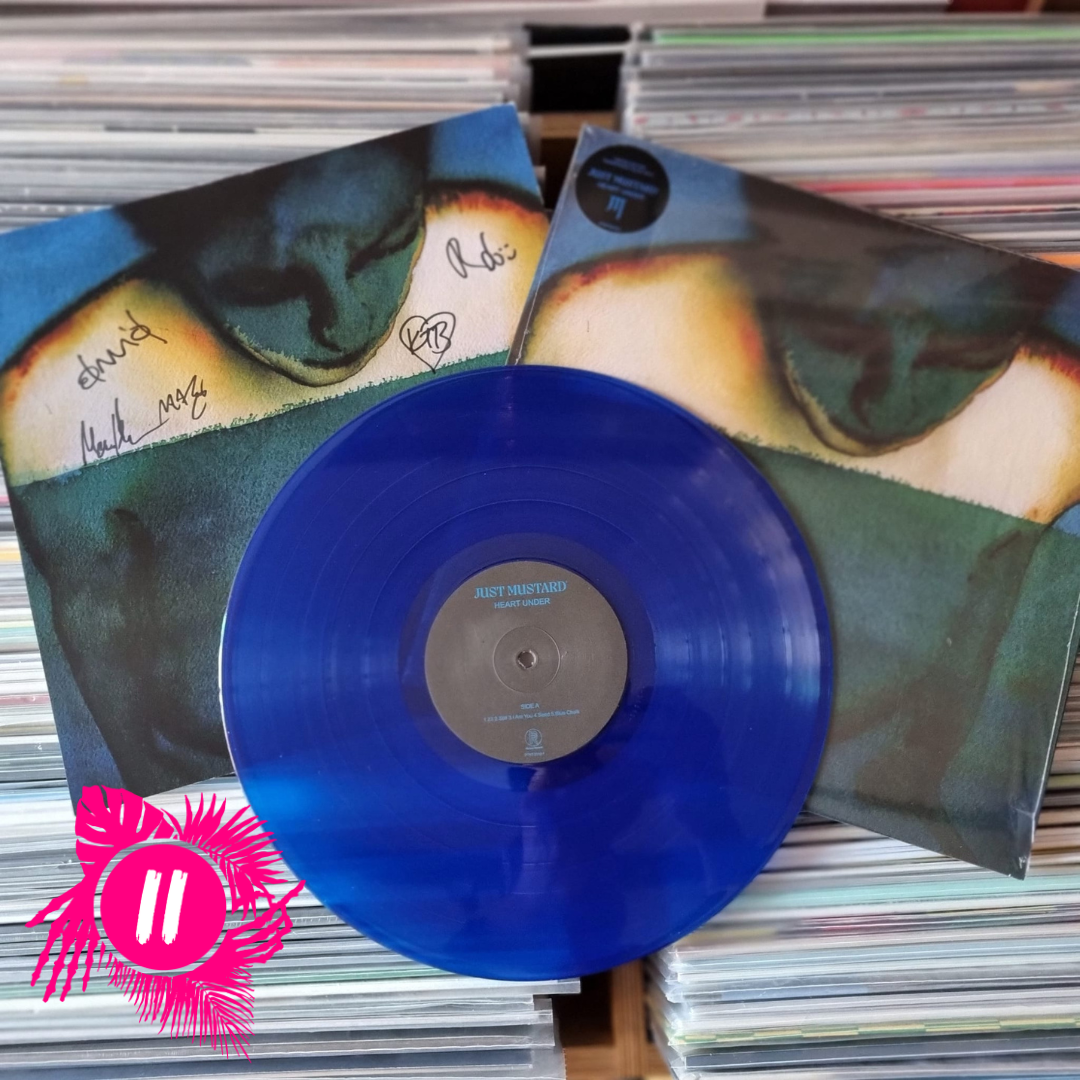 Partisan Records Just Mustard - Heart Under (Blue Vinyl w/SIGNED PRINT)