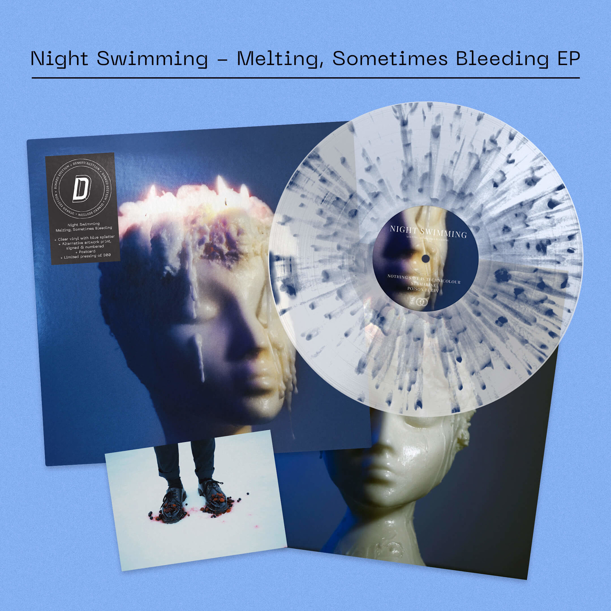 Venn Records SIGNED Night Swimming - Melting, Sometimes Bleeding EP (Dinked Edition)