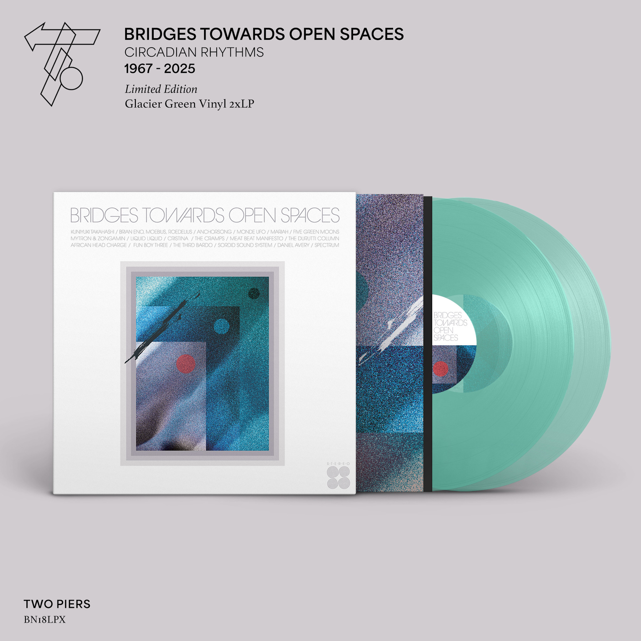 Two-Piers Various - Bridges Towards Open Spaces:  Circadian Rhythms 1967-2025 (Glacier Green Vinyl)