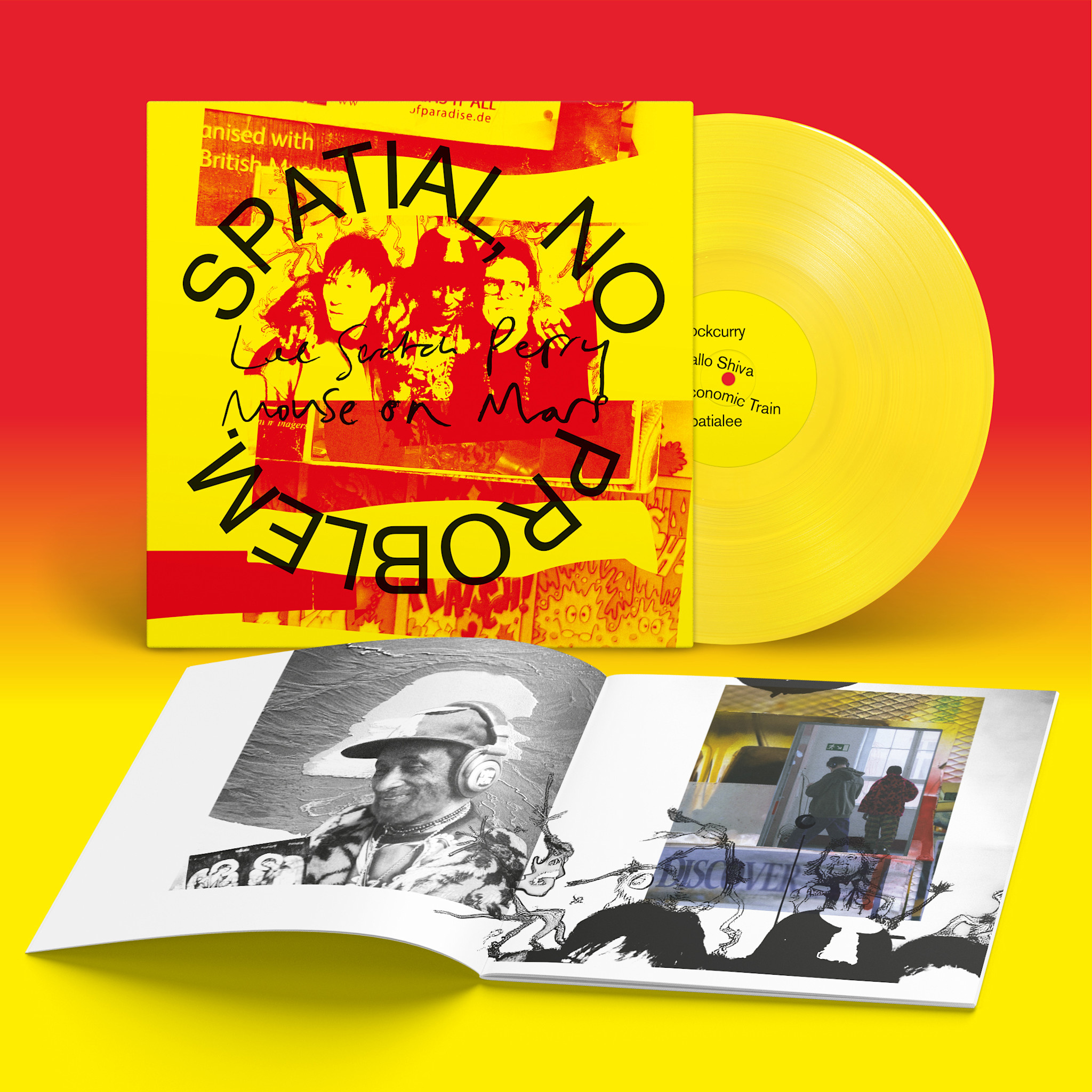 Domino Records Lee "Scratch" Perry & Mouse on Mars - Spatial, No Problem. (Yellow Vinyl)