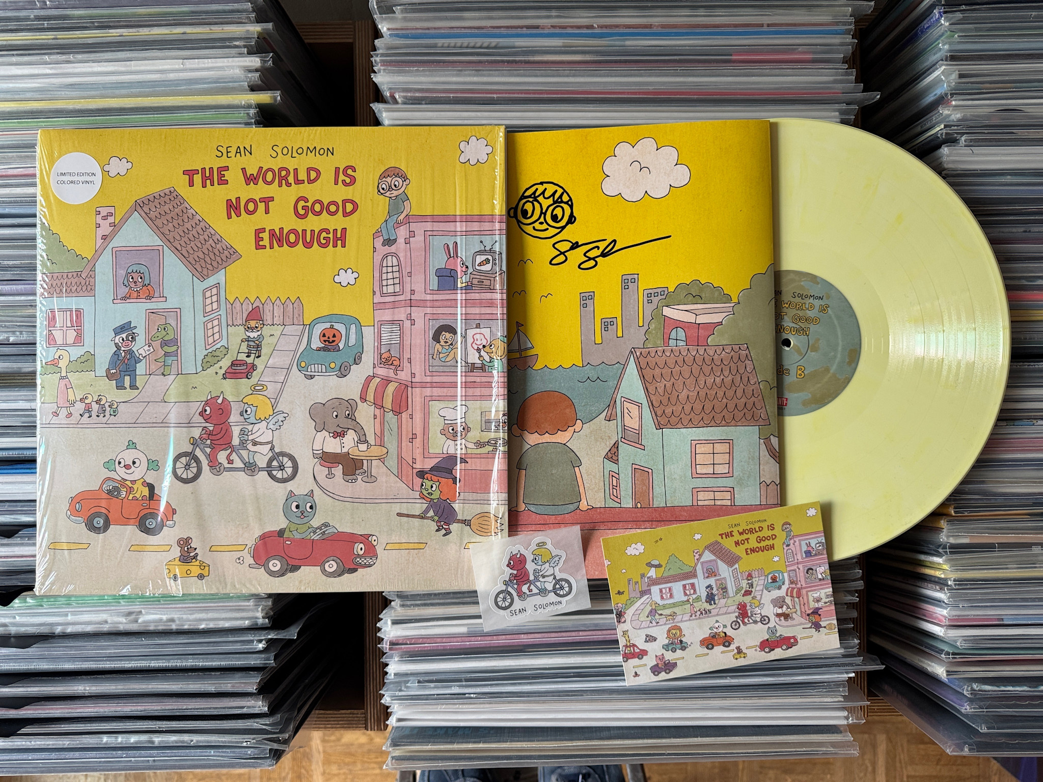 Anti Records SIGNED Sean Solomon - The World Is Not Good Enough (Lemon Ice Cream Vinyl)