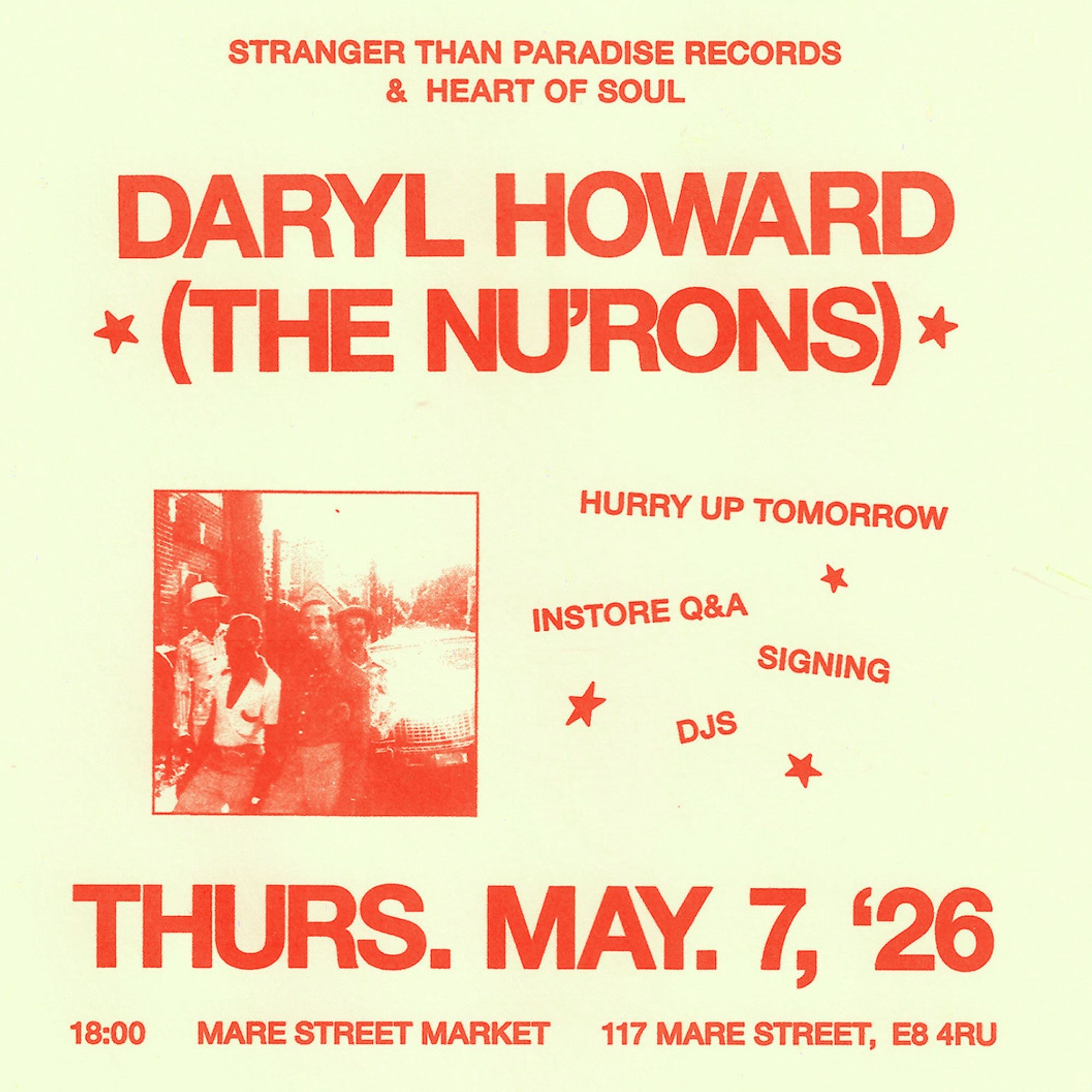 EVENT: Daryl Howard (The Nu'Rons) In-Store Signing + DJs