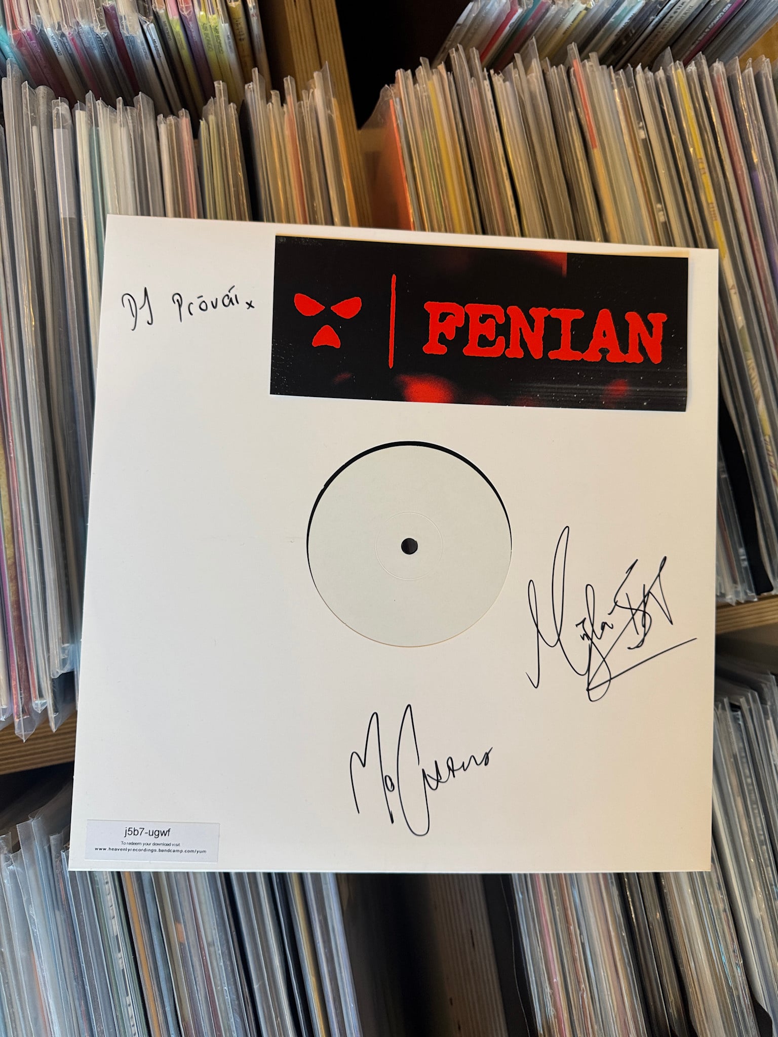 Heavenly Recordings SIGNED Kneecap - FENIAN (Limited White Label Edition)