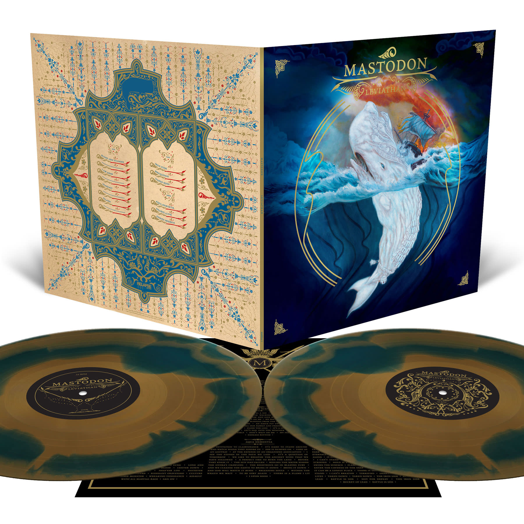 Relapse Records Mastodon - Leviathan (Custom Two Color Merge Vinyl)