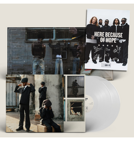 Partisan Records Ezra Collective - Here Because of Hope (Indies Translucent White Vinyl) + SIGNED PRINT
