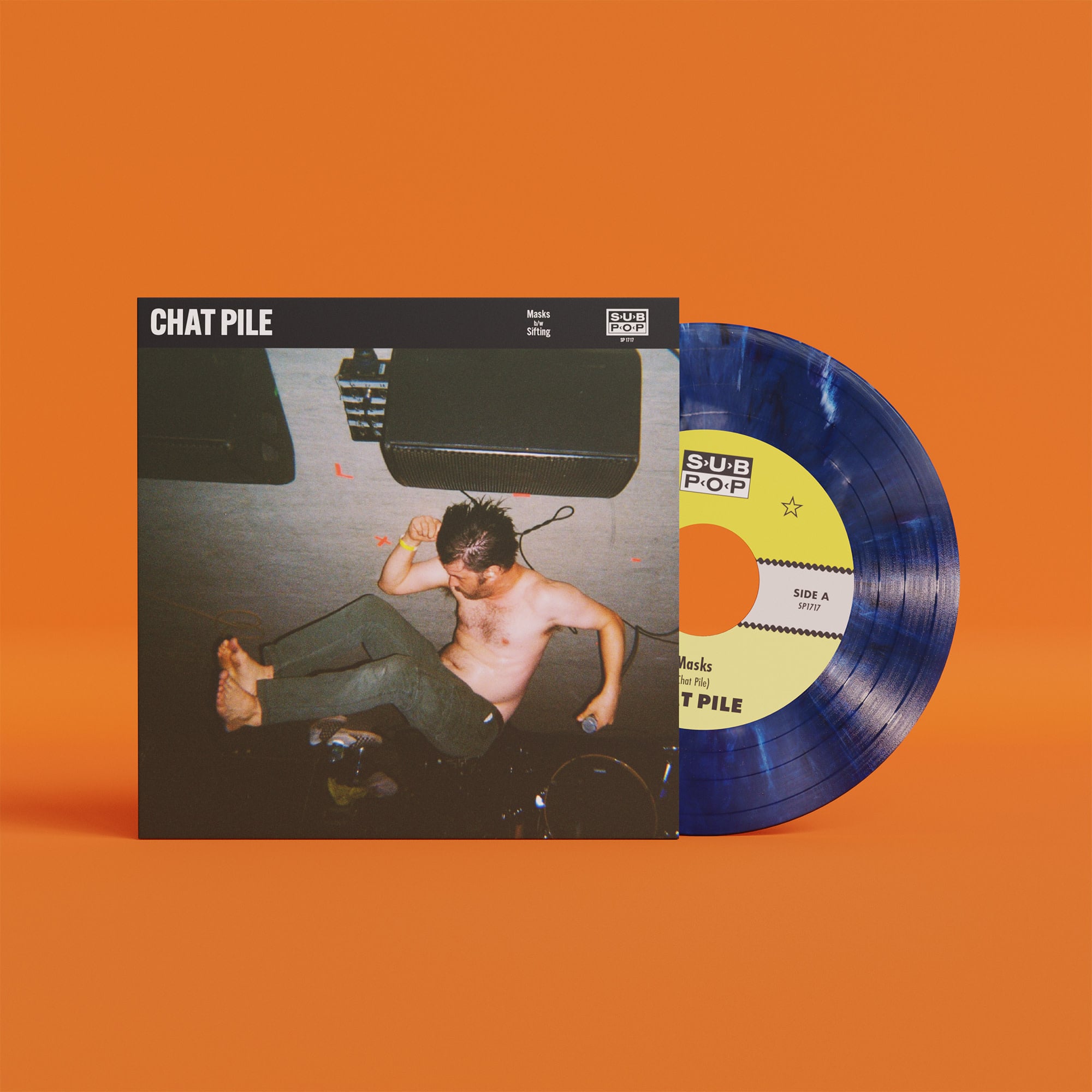 Sub Pop Records Chat Pile - Masks b/w Sifting (Blue Marble Vinyl)