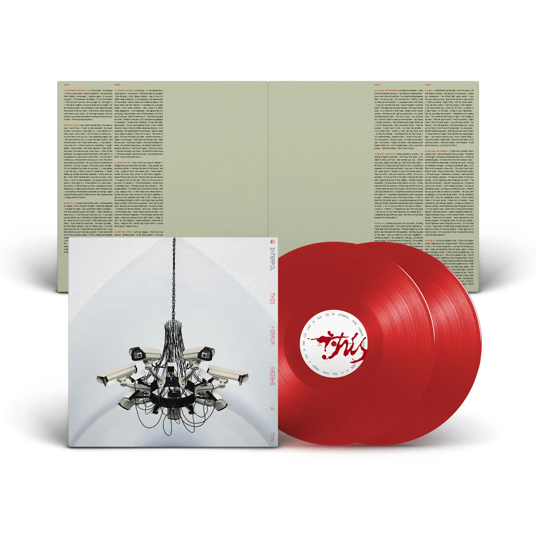 Partisan Records Interpol - This Mirror Weighs A Ton (Red Vinyl) w/SIGNED PRINT