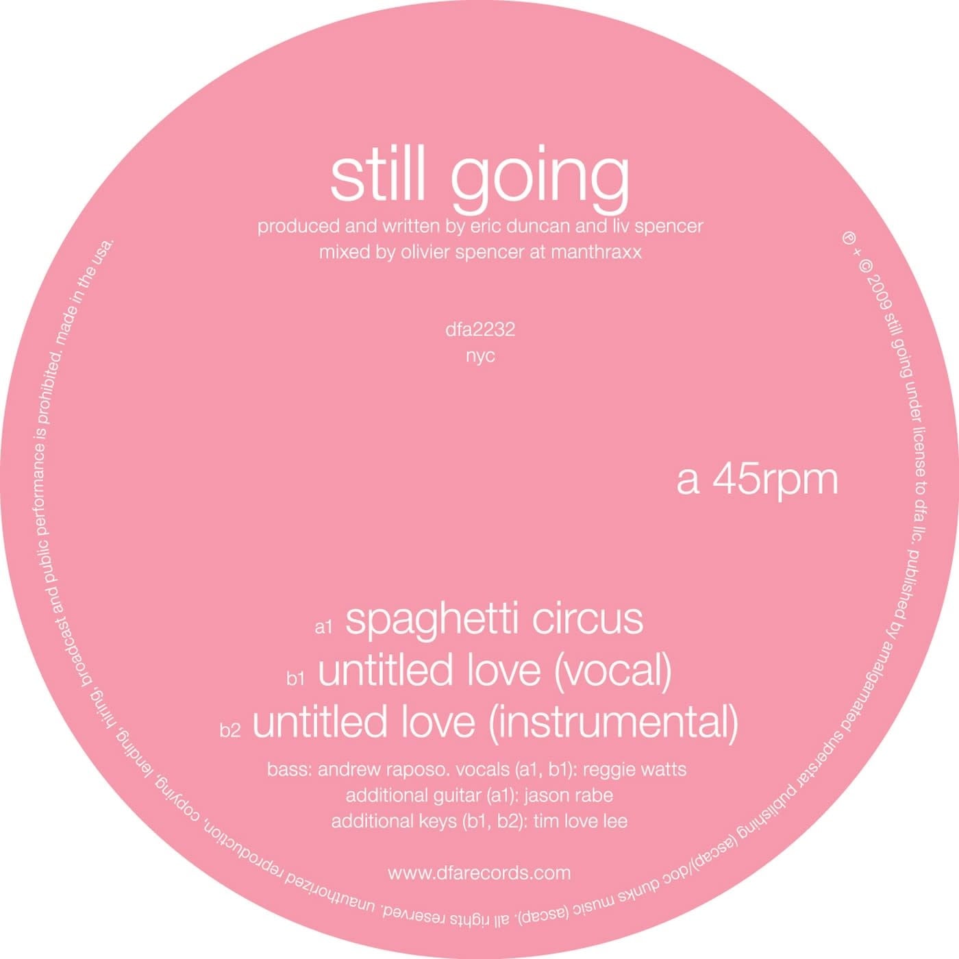 DFA Still Going - Spaghetti Circus