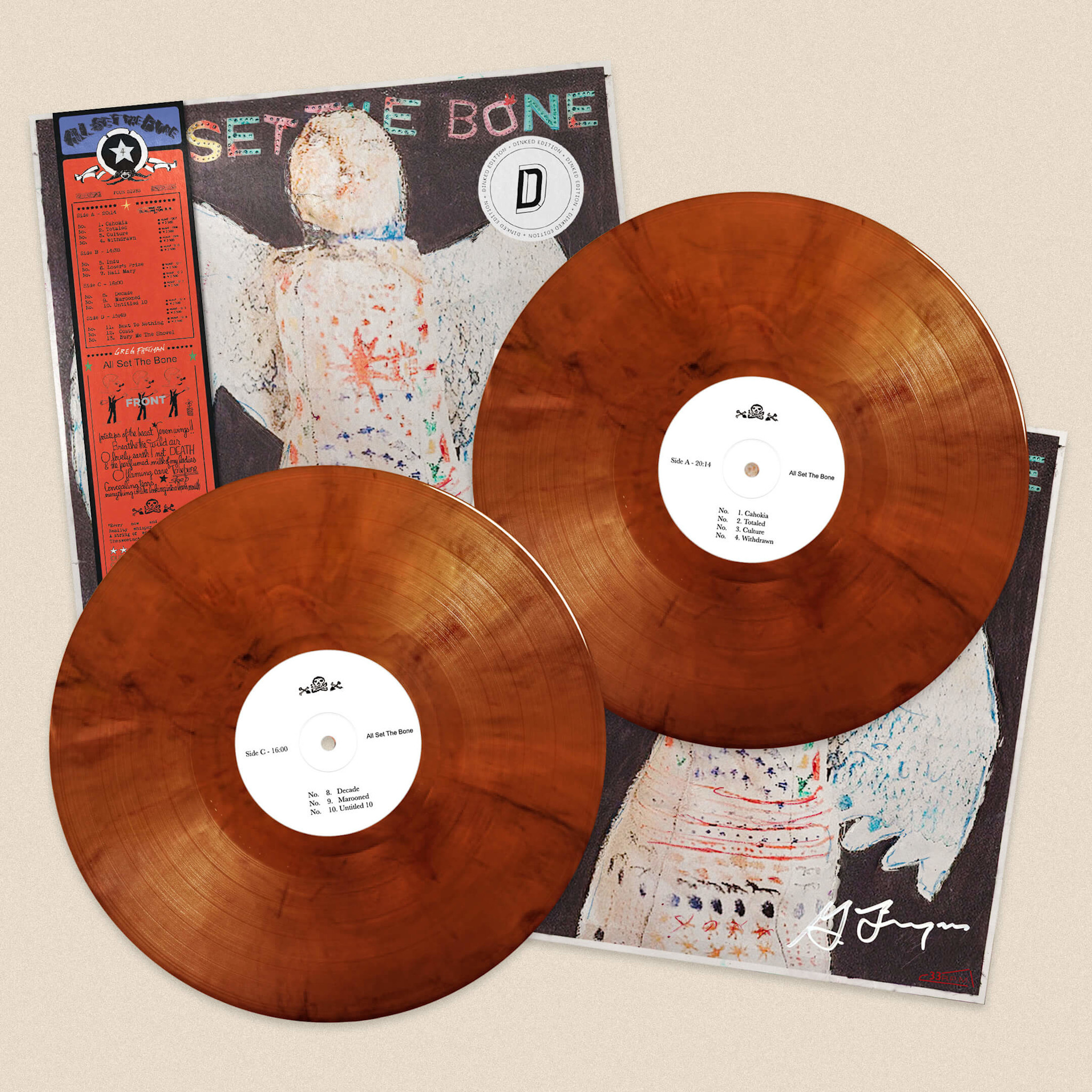 Transgressive Records SIGNED Greg Freeman - All Set The Bone (Dinked Edition)