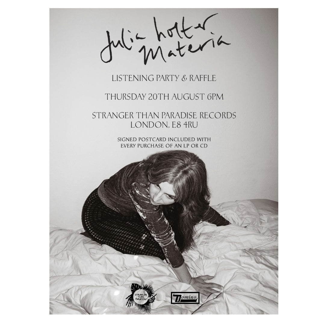 Julia Holter 'Materia' Listening Party - EXCLUSIVE SIGNED POSTCRADS + Super Limited Test Pressing Raffle!