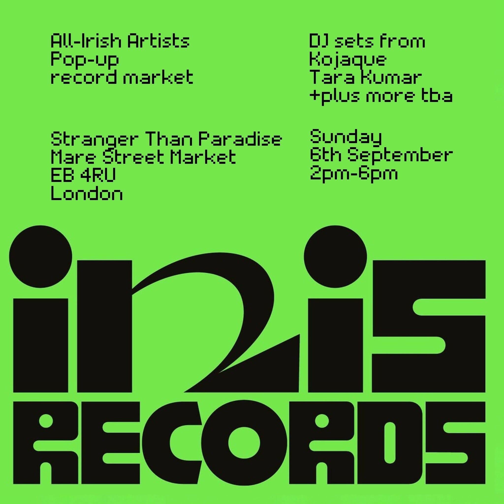 Celebrate Inis Records w/ Pop Up Record Market + DJs